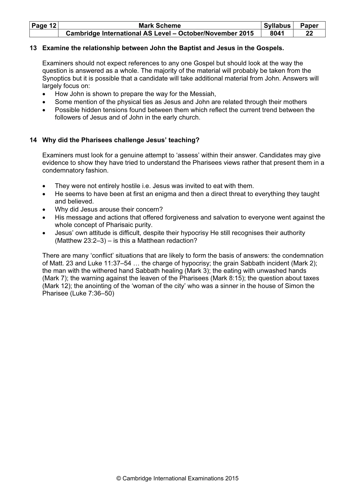 Mark scheme, page 12 of 12