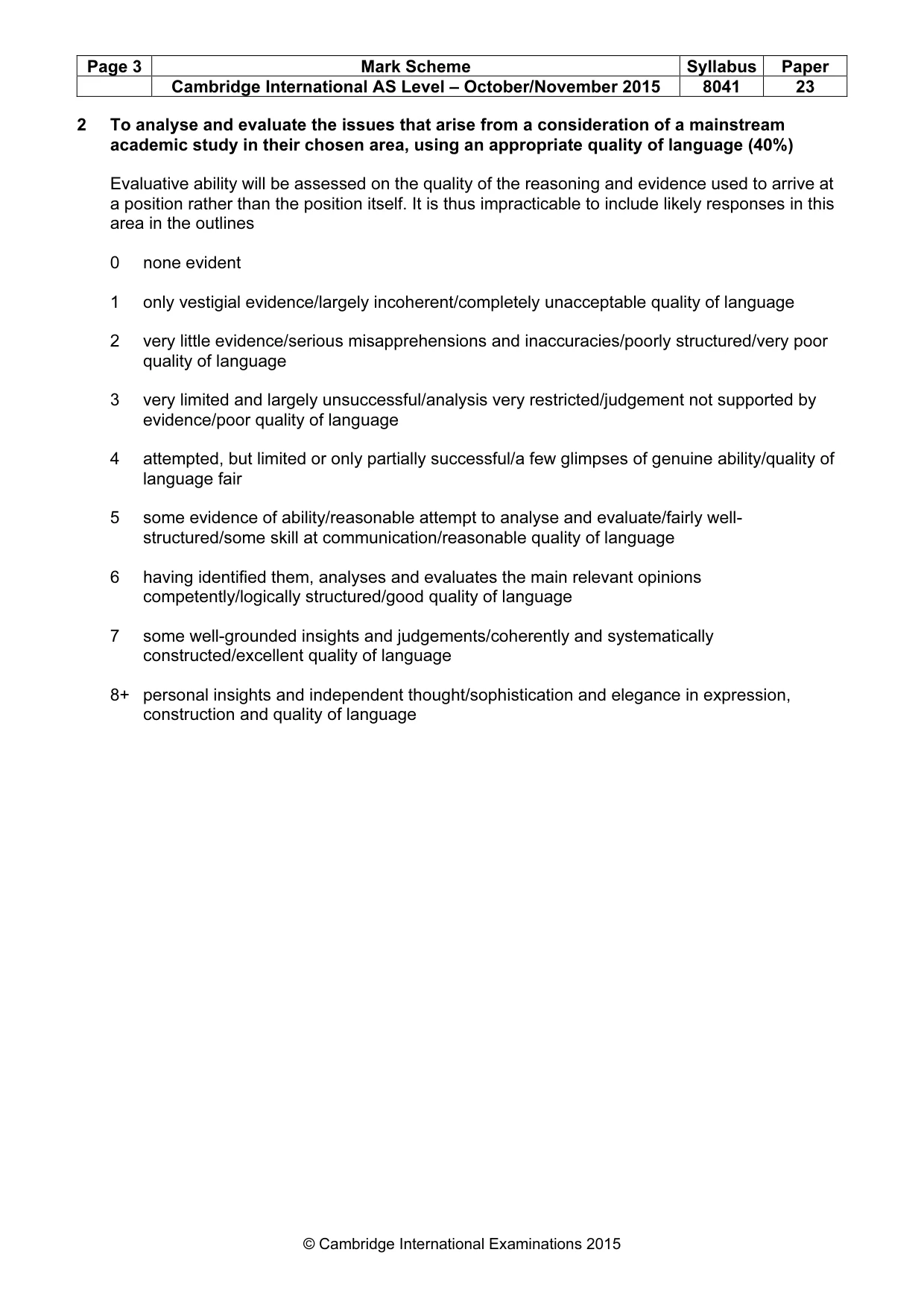 Mark scheme, page 3 of 11