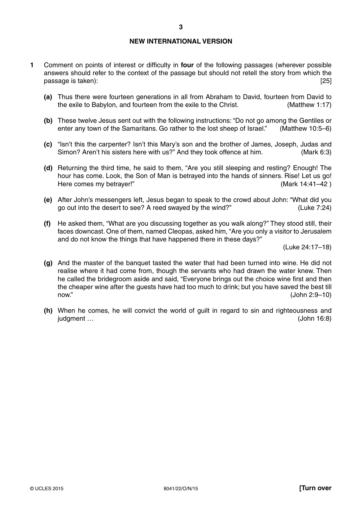 Cambridge A Level Divinity (AS Level only) 8041 2015 Oct/Nov Paper 2 · Variant 2 question paper, page 3 of 4
