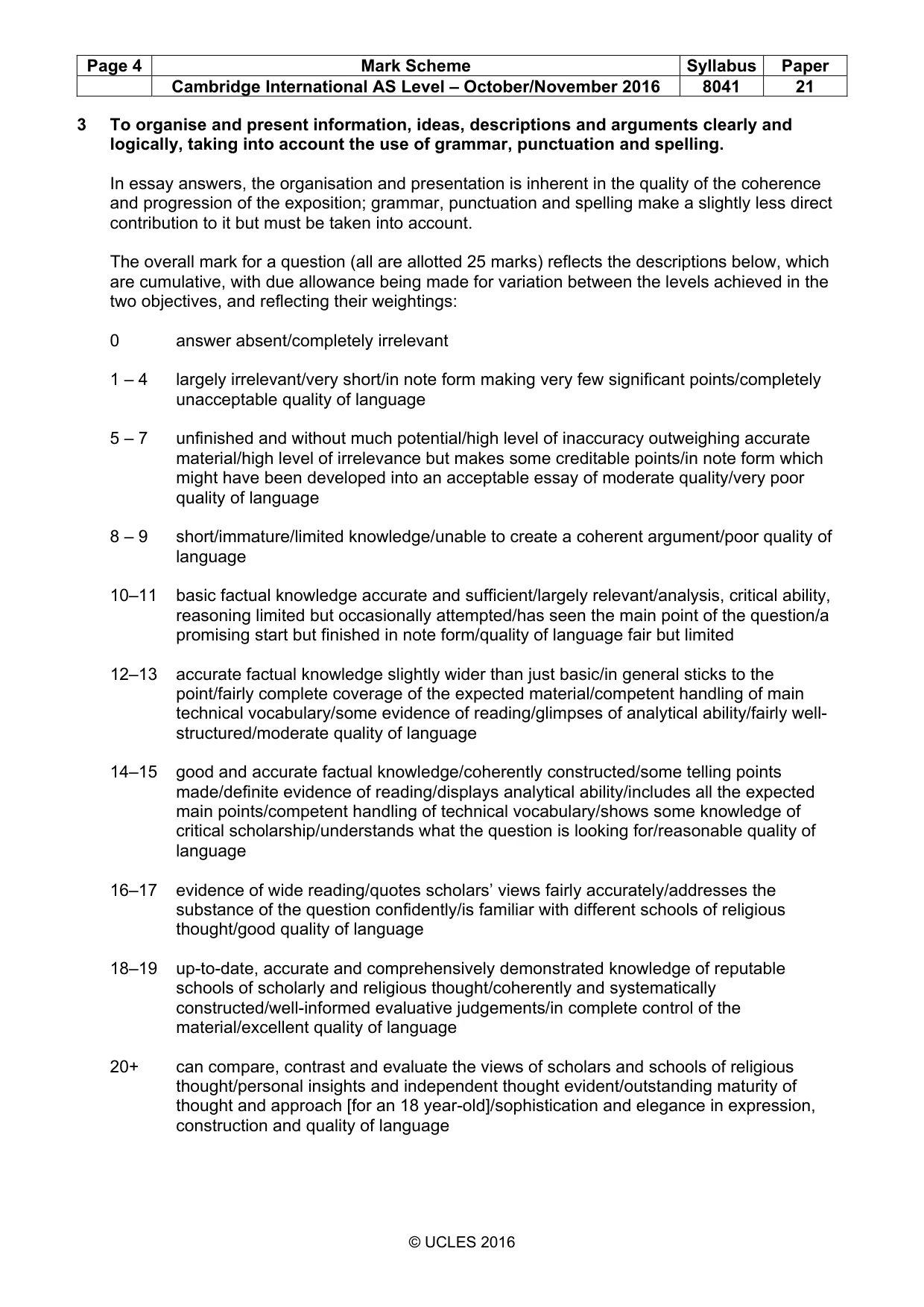 Mark scheme, page 4 of 12