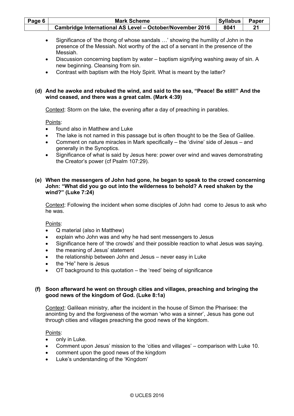 Mark scheme, page 6 of 12