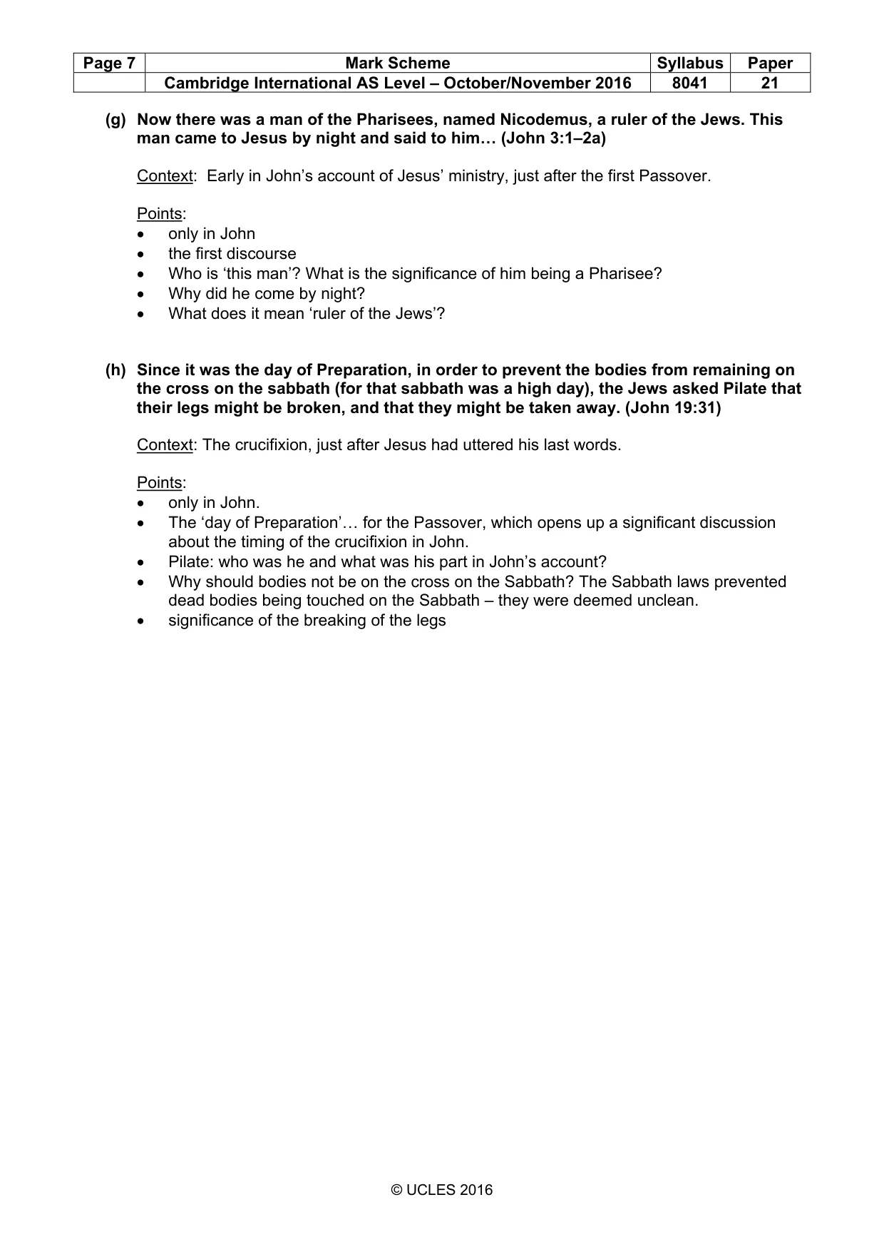 Mark scheme, page 7 of 12