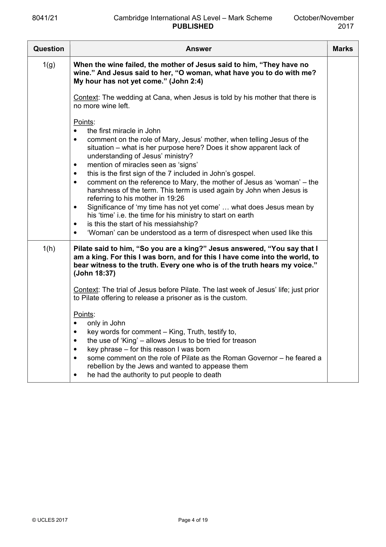 Mark scheme, page 4 of 19