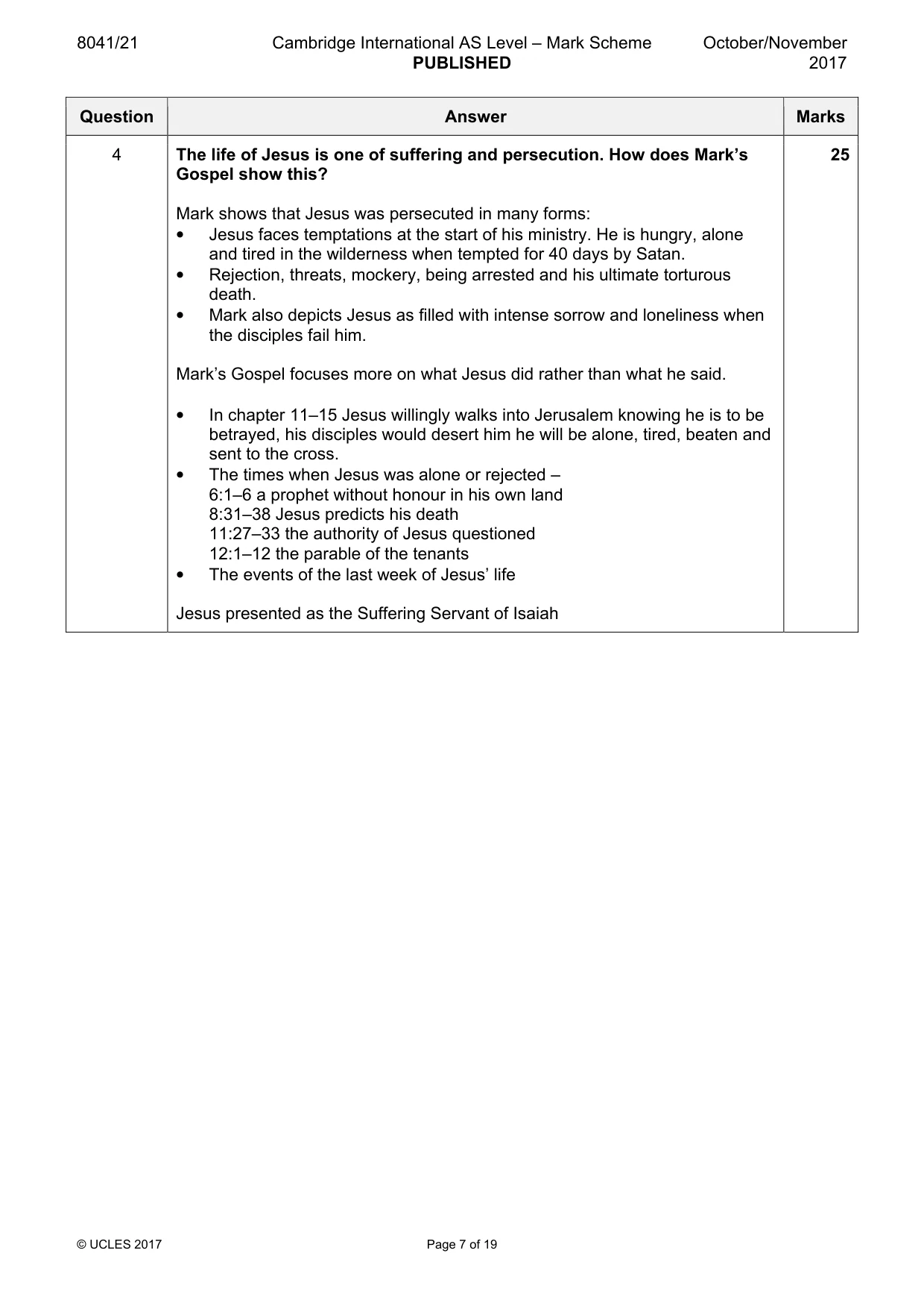 Mark scheme, page 7 of 19