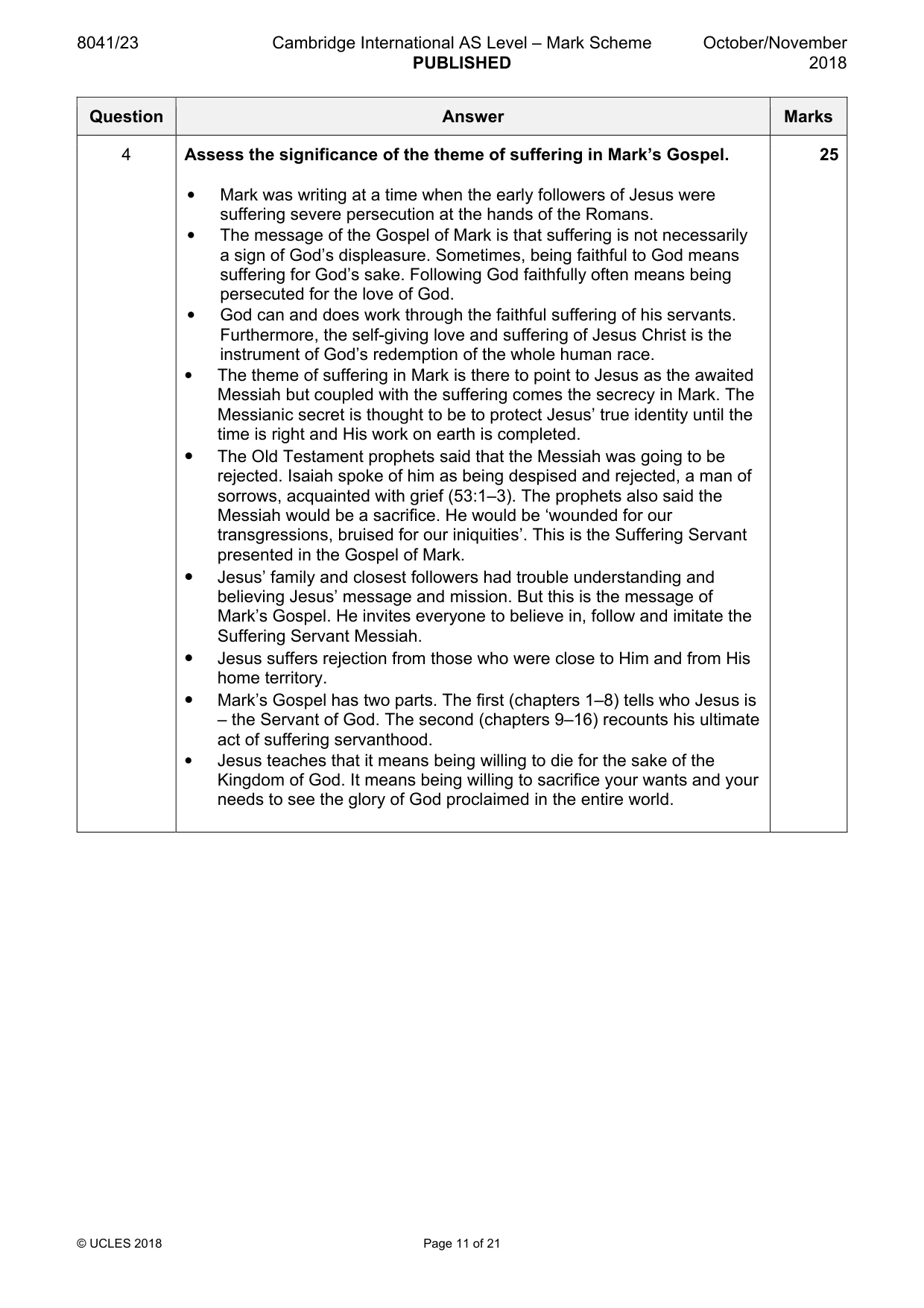 Mark scheme, page 11 of 21