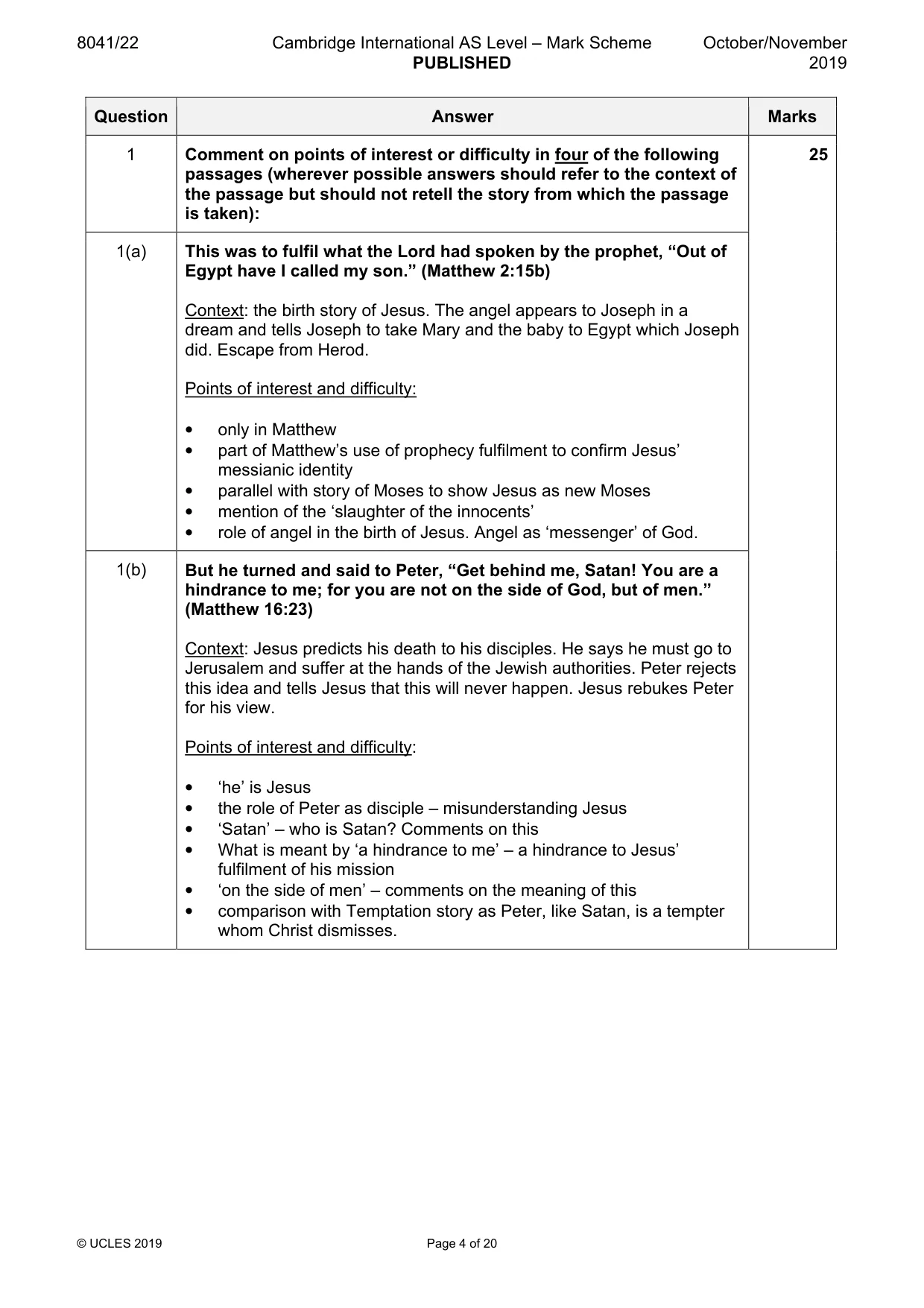 Mark scheme, page 4 of 20