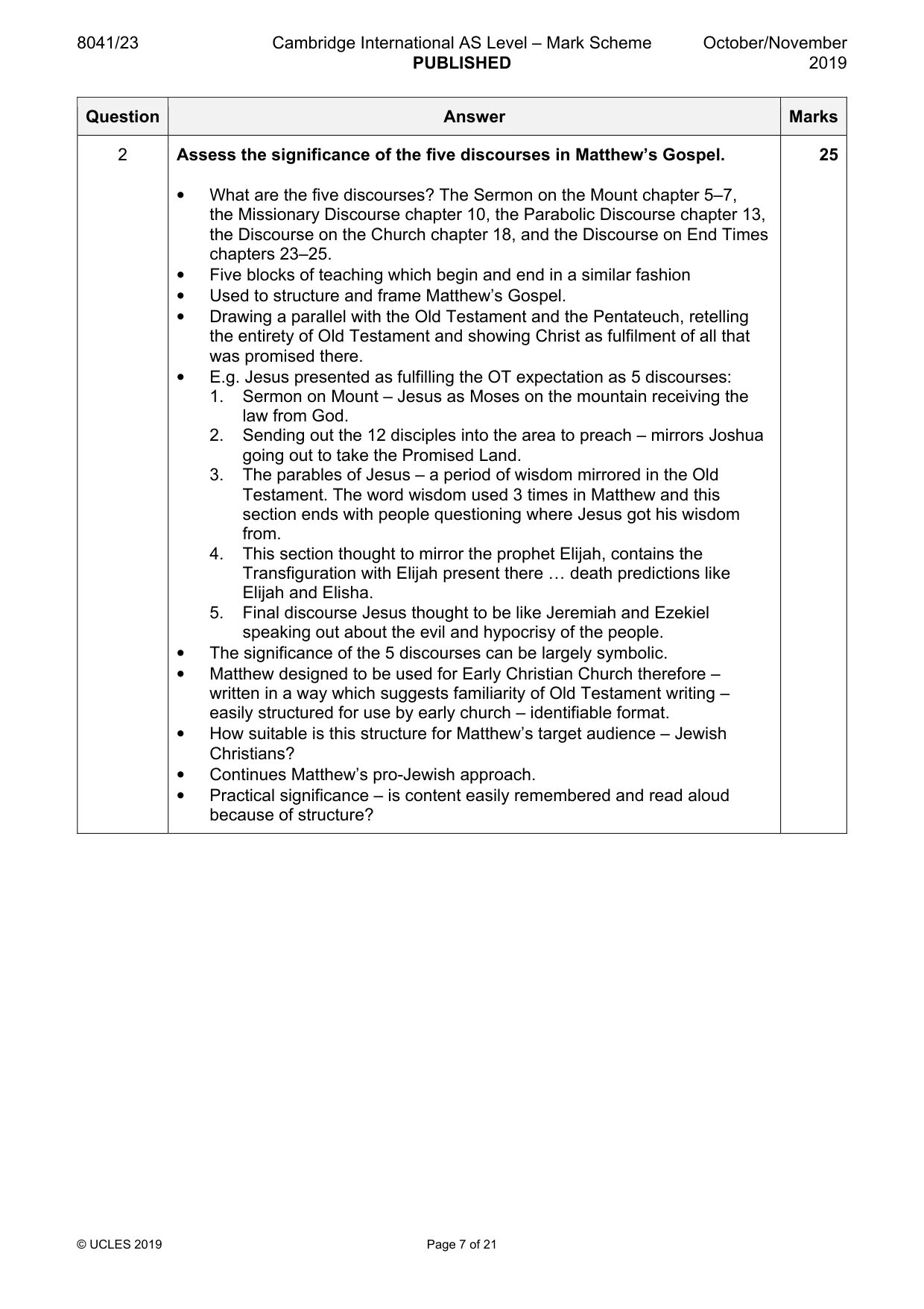 Mark scheme, page 7 of 21