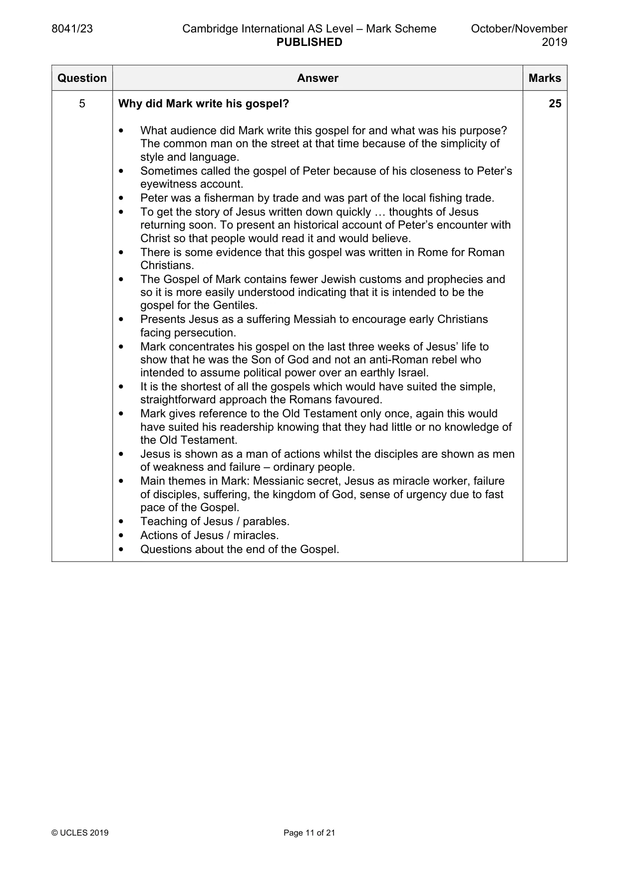 Mark scheme, page 11 of 21