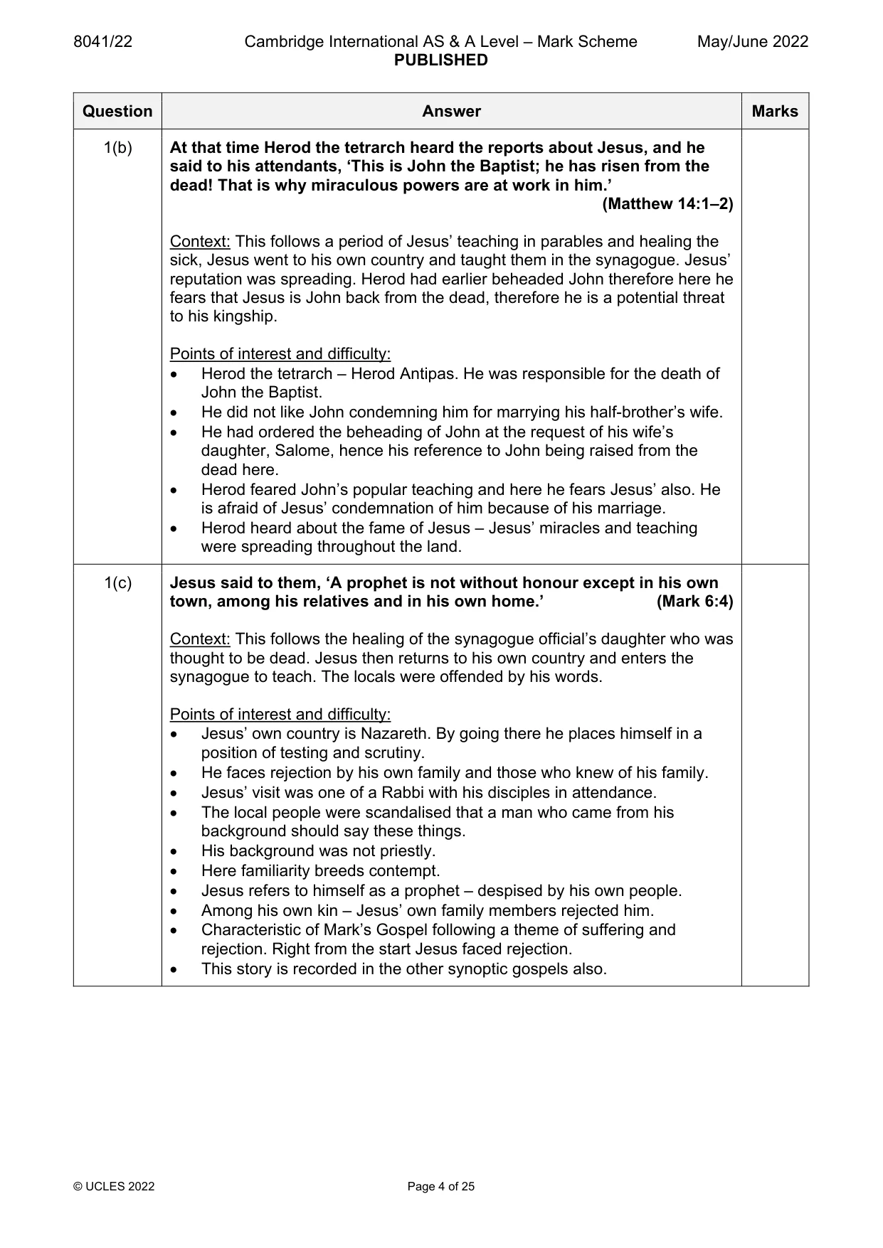 Mark scheme, page 4 of 25