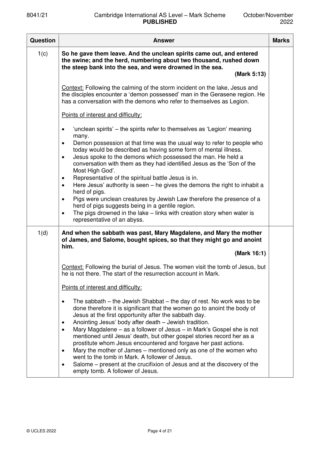 Mark scheme, page 4 of 21