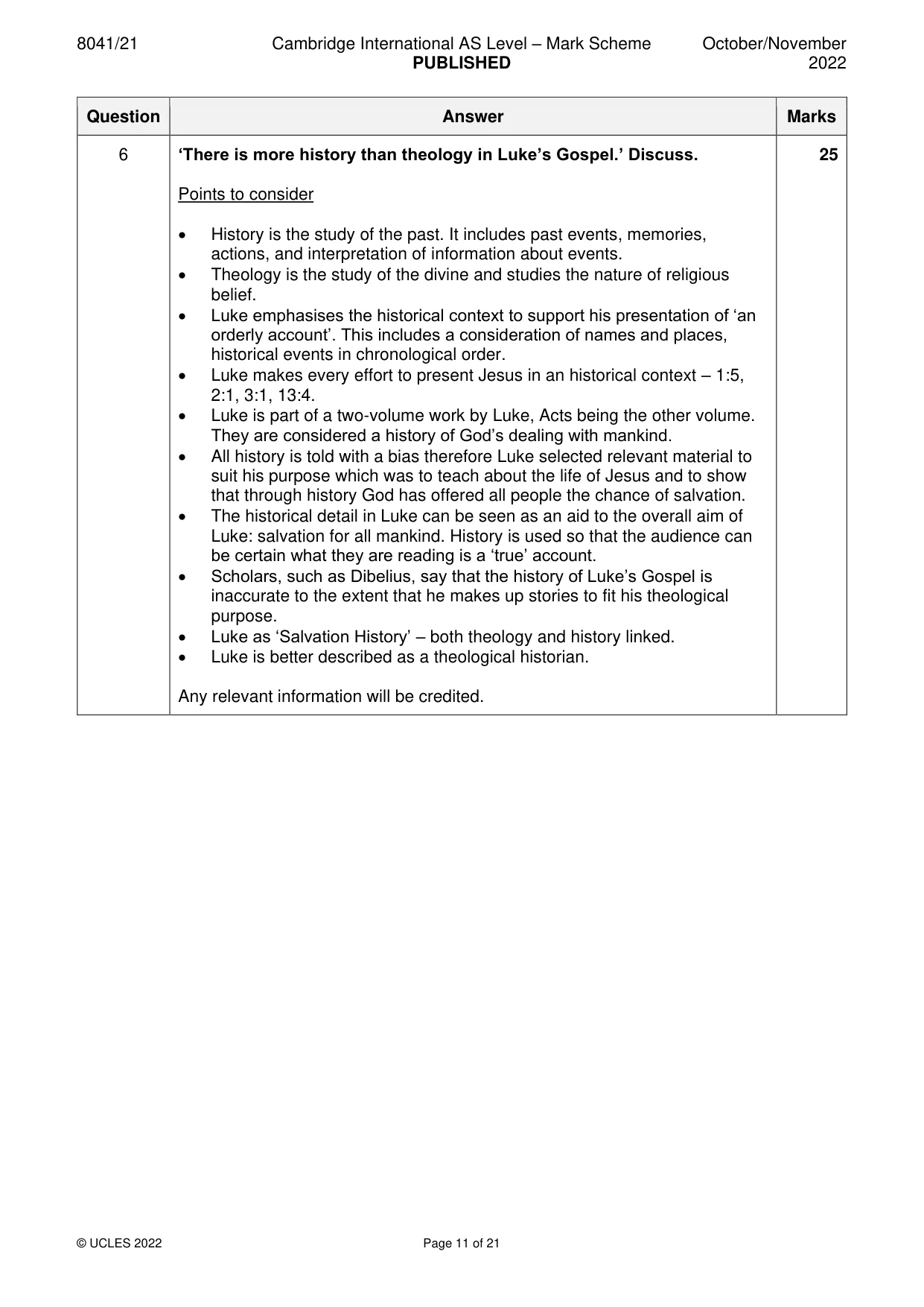 Mark scheme, page 11 of 21