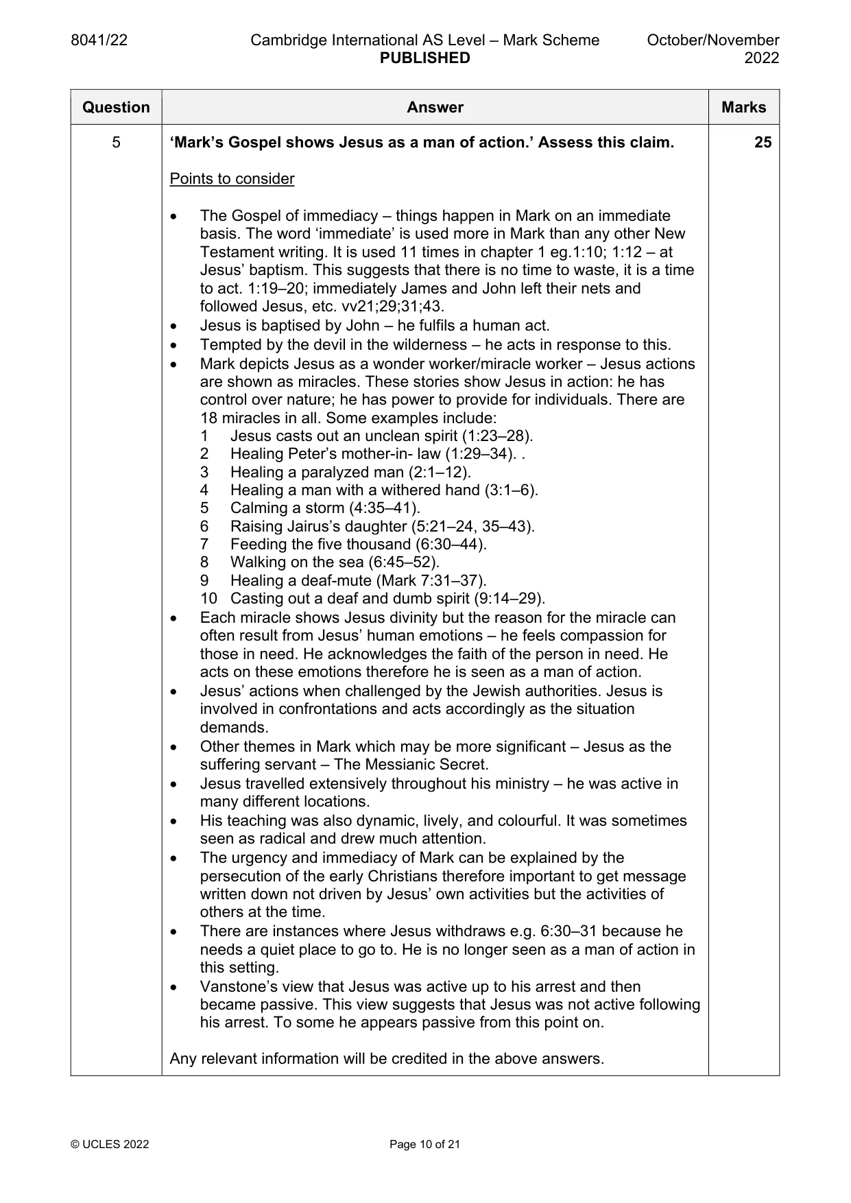 Mark scheme, page 10 of 21