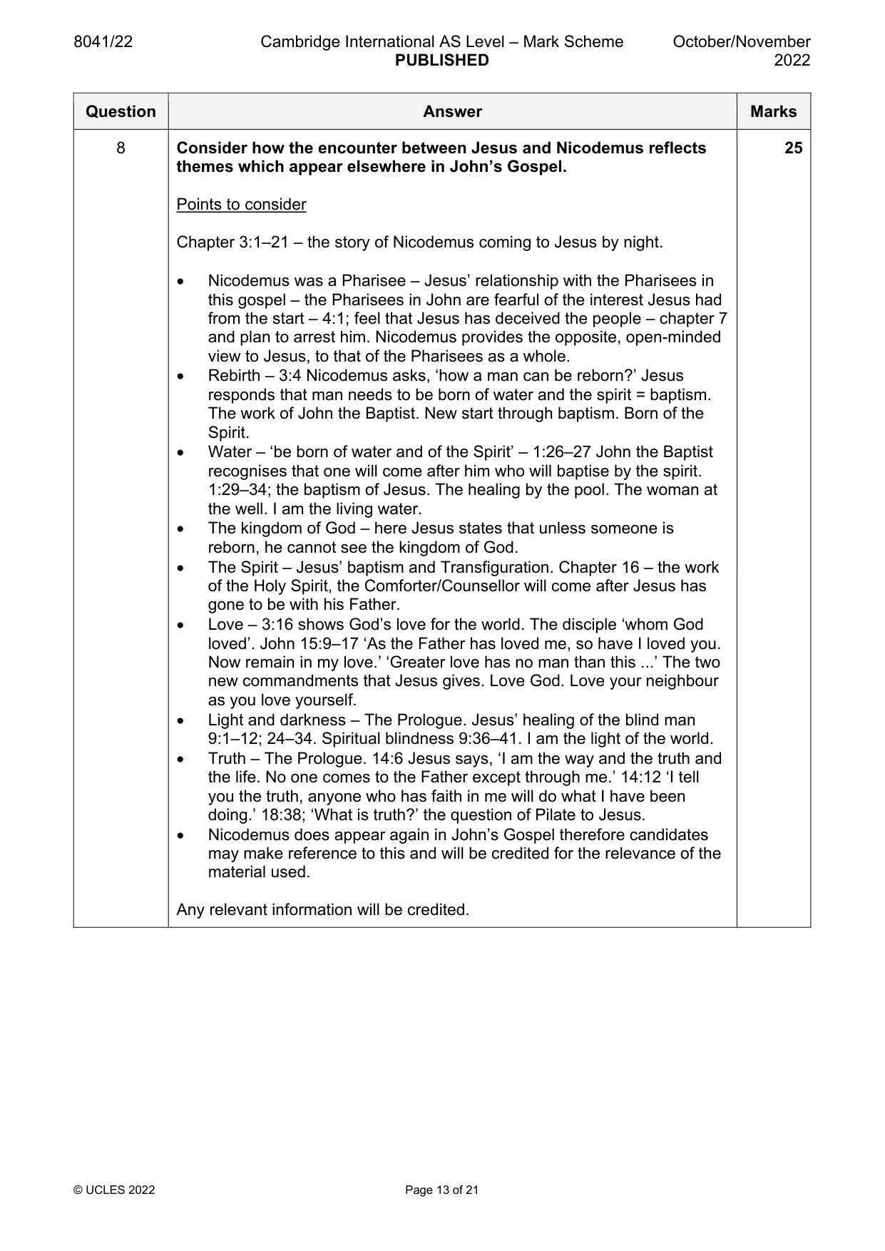 Mark scheme, page 13 of 21