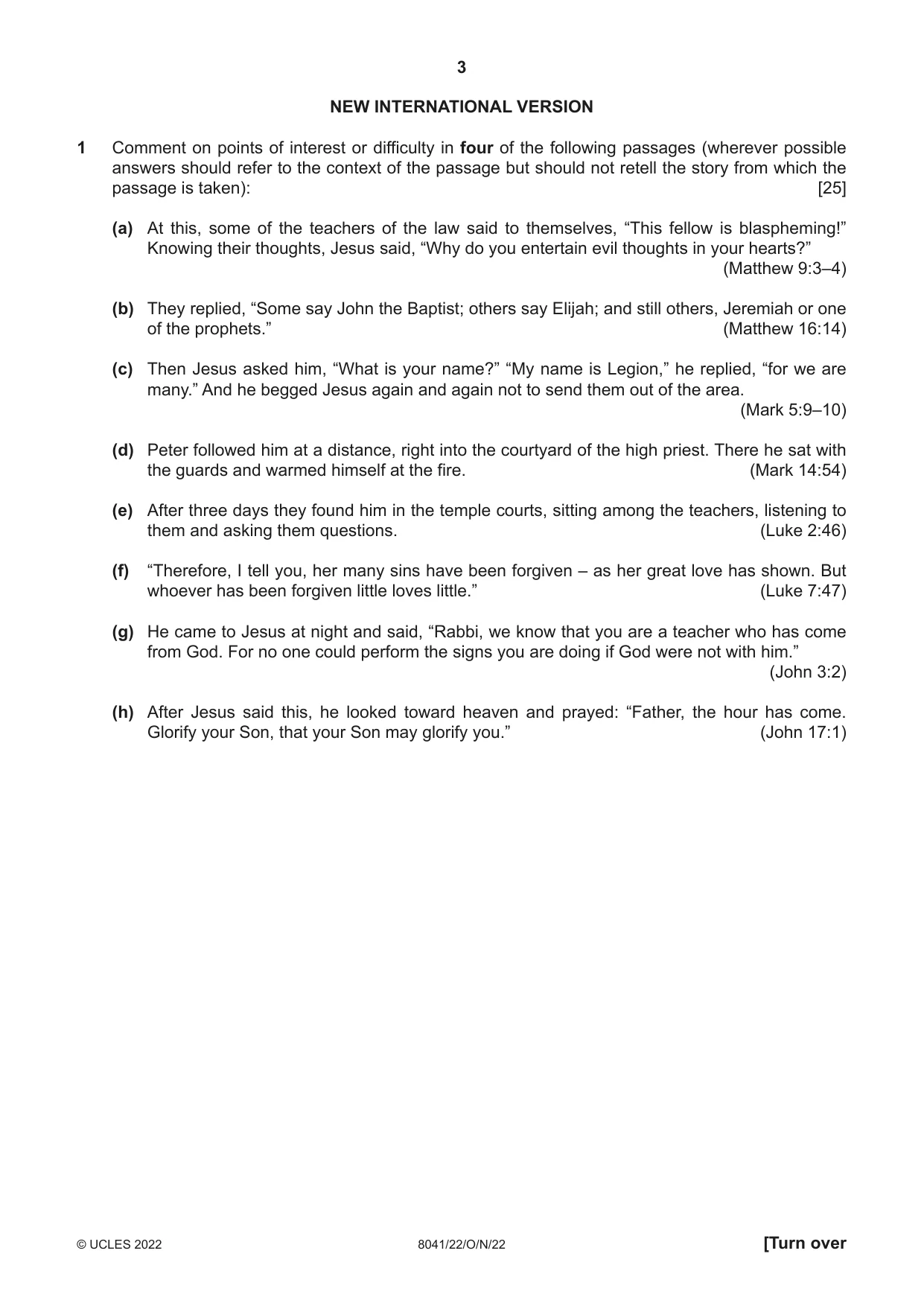Cambridge A Level Divinity (AS Level only) 8041 2022 Oct/Nov Paper 2 · Variant 2 question paper, page 3 of 4