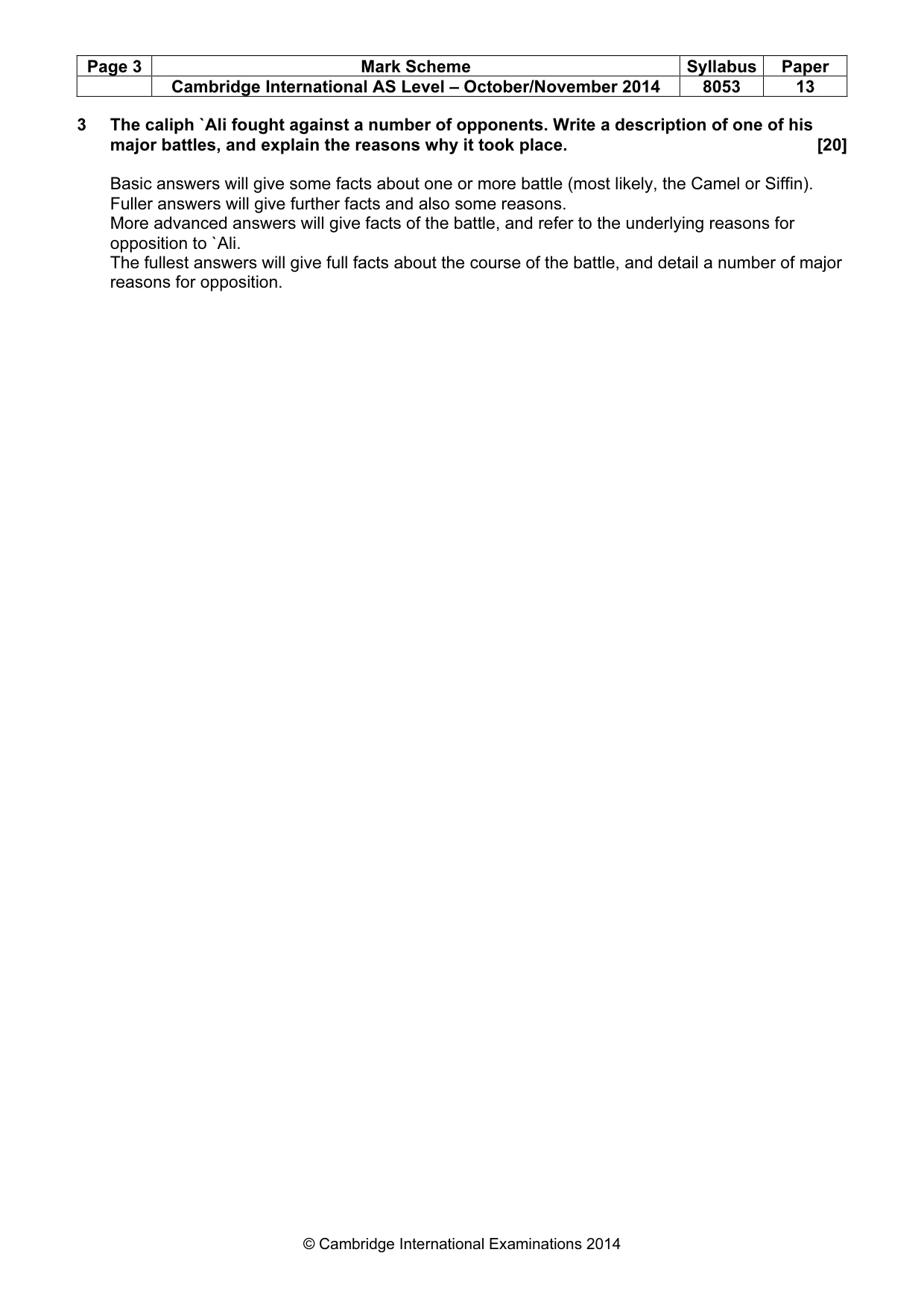 Mark scheme, page 3 of 7