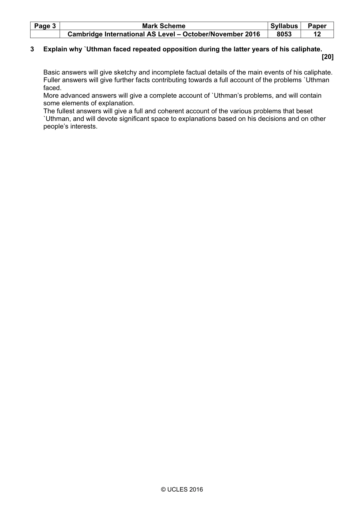 Mark scheme, page 3 of 7