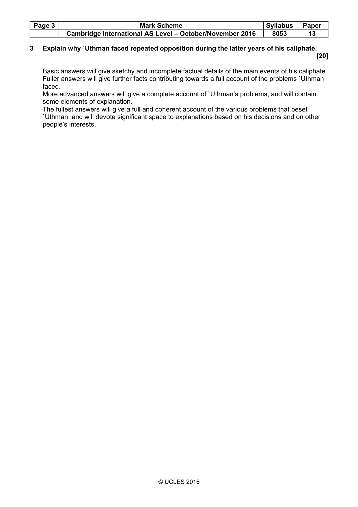 Mark scheme, page 3 of 7