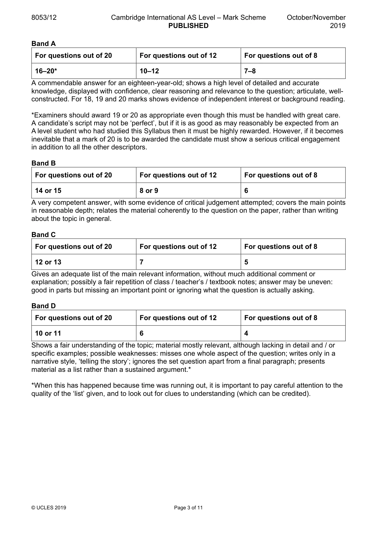 Mark scheme, page 3 of 11