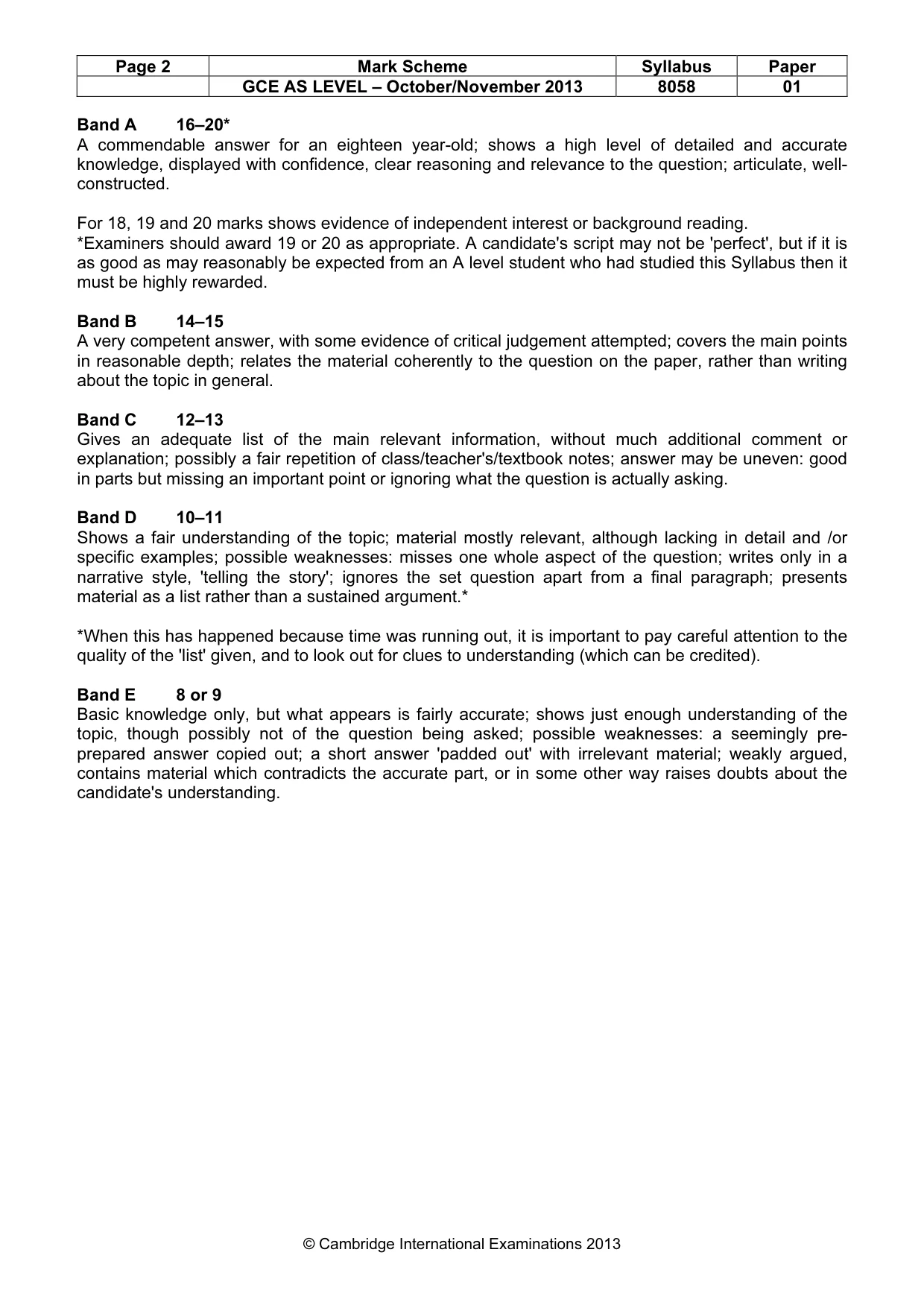 Mark scheme, page 2 of 7