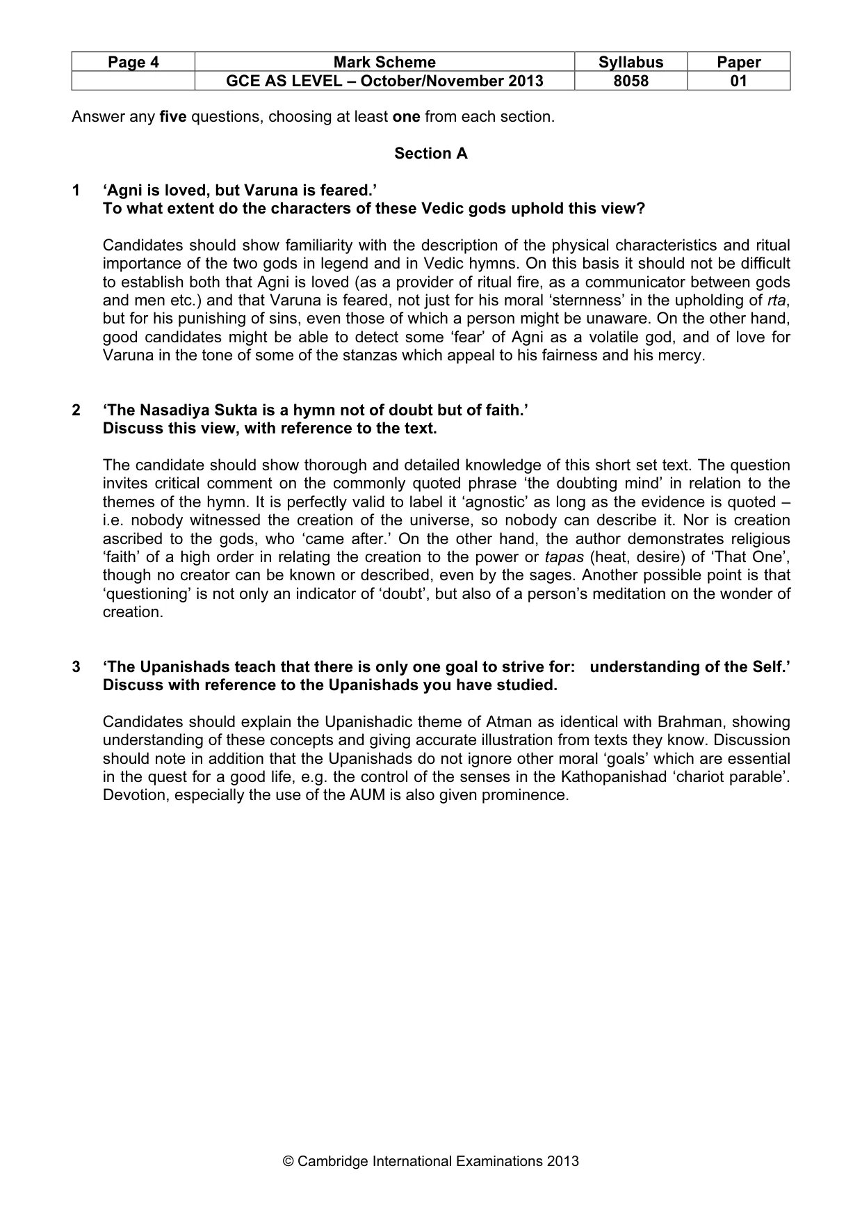 Mark scheme, page 4 of 7