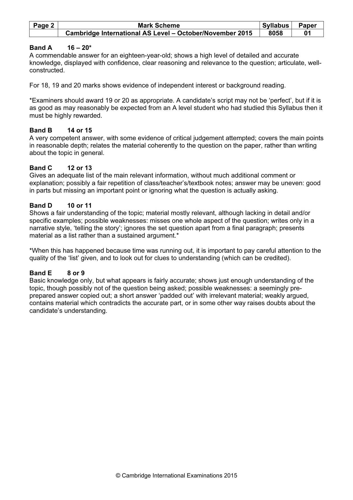 Mark scheme, page 2 of 7