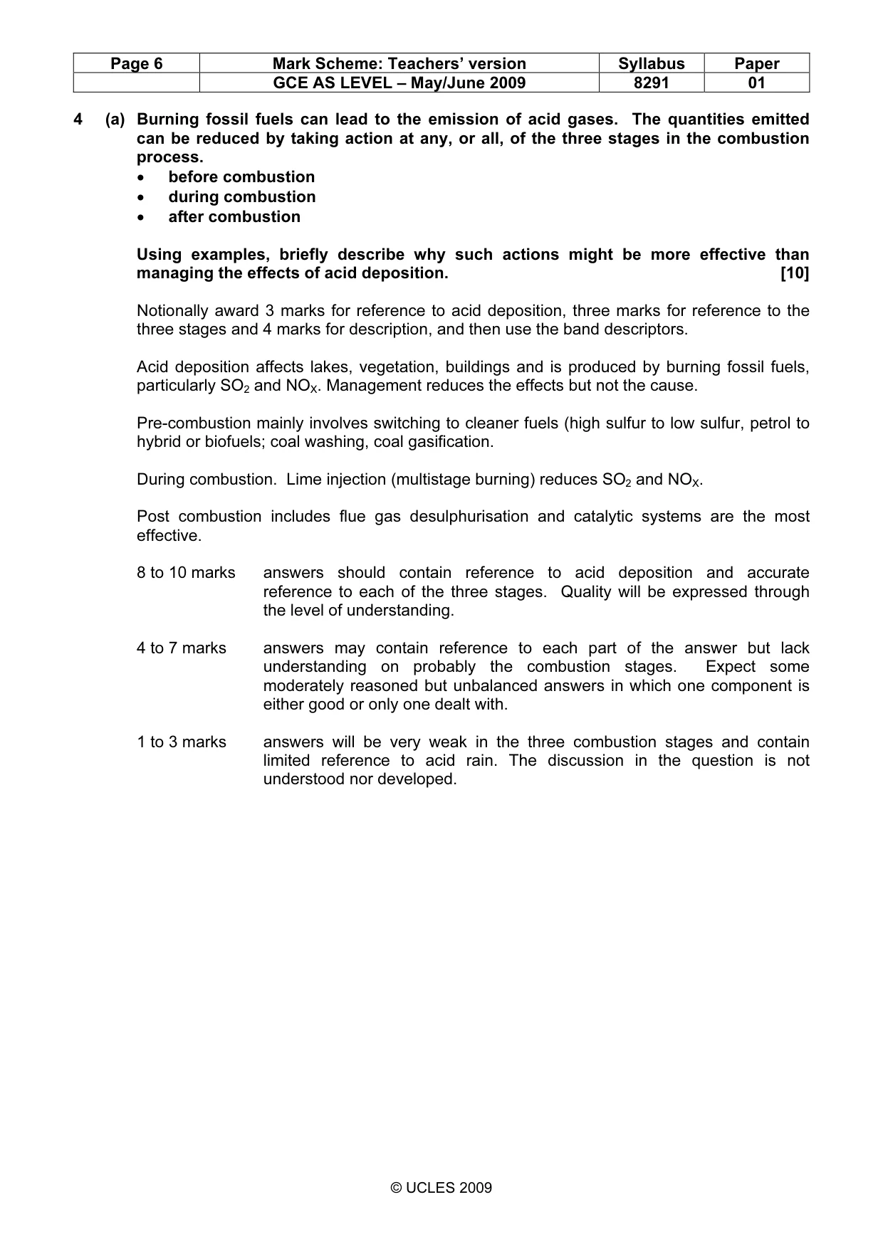Mark scheme, page 6 of 11
