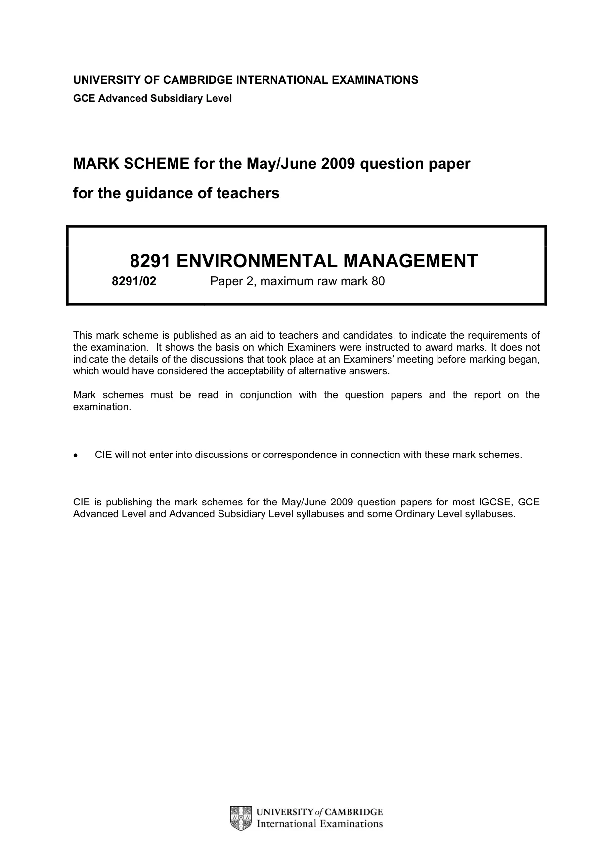 Mark scheme, page 1 of 12