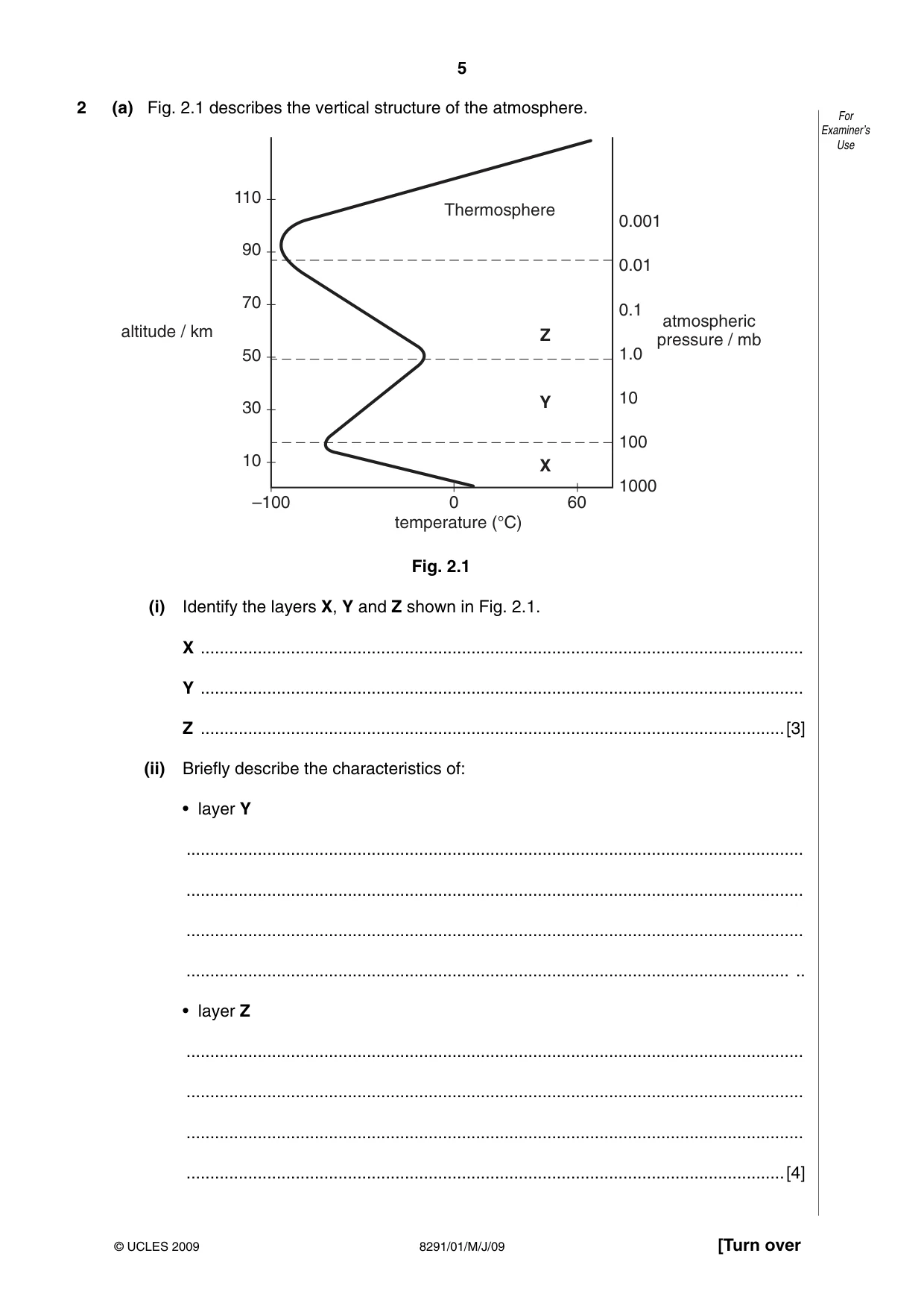 Cambridge A Level Environmental Management (AS only) 8291 2009 May/June Paper 1 · Variant 1 question paper, page 5 of 12