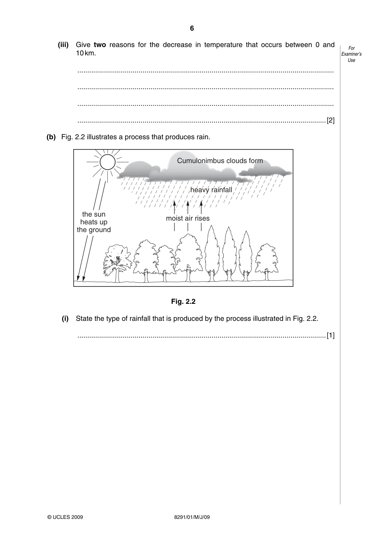 Cambridge A Level Environmental Management (AS only) 8291 2009 May/June Paper 1 · Variant 1 question paper, page 6 of 12