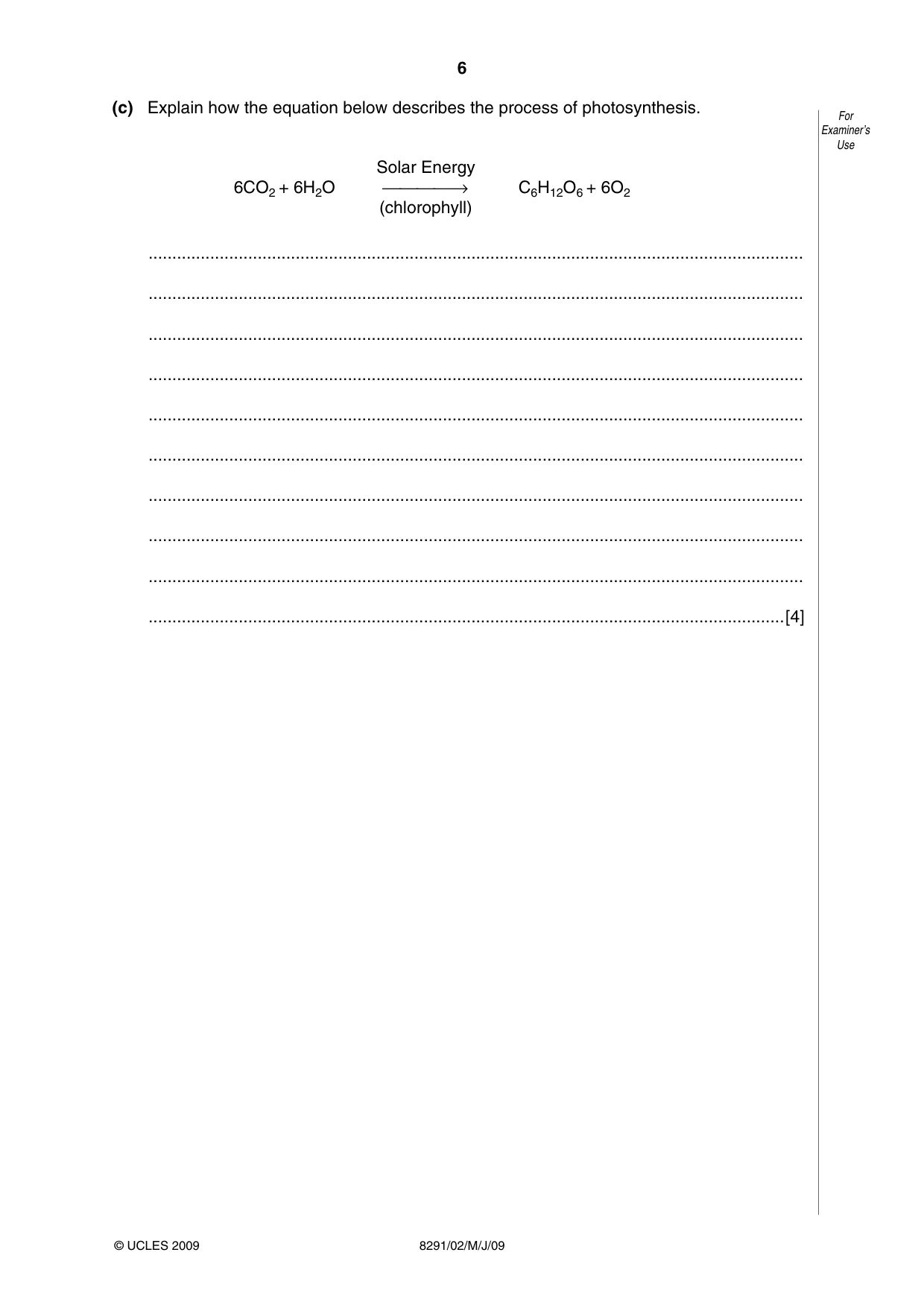 Cambridge A Level Environmental Management (AS only) 8291 2009 May/June Paper 2 · Variant 1 question paper, page 6 of 12