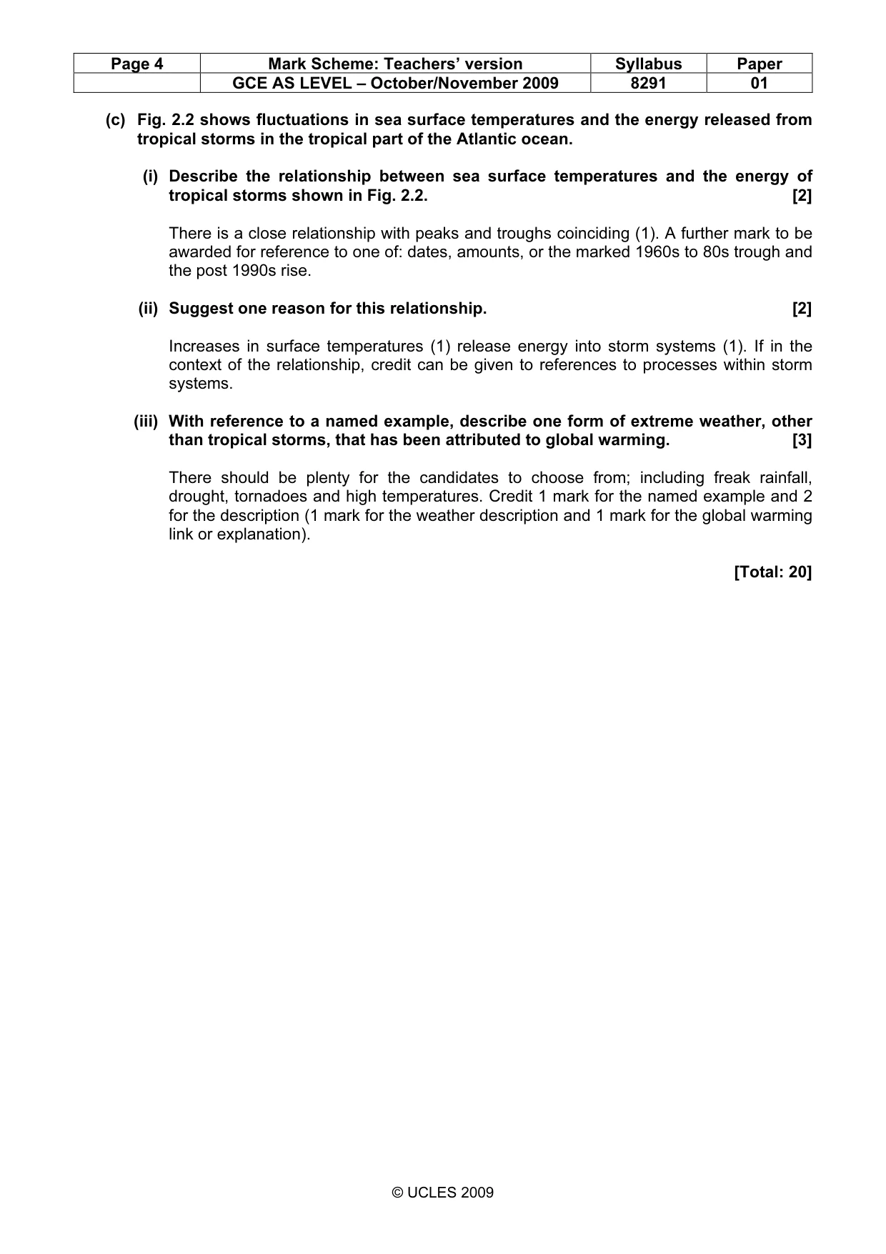 Mark scheme, page 4 of 10