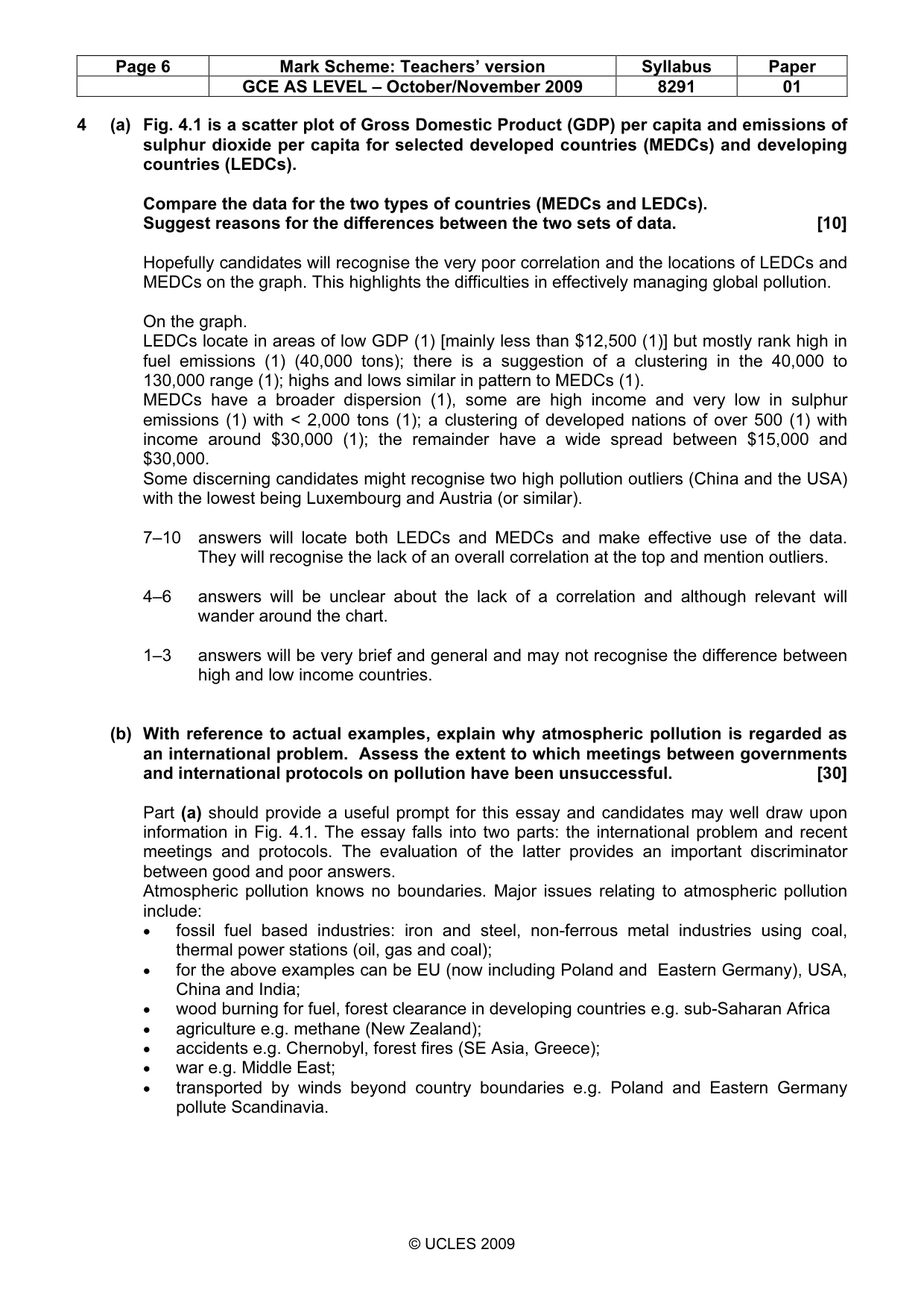 Mark scheme, page 6 of 10