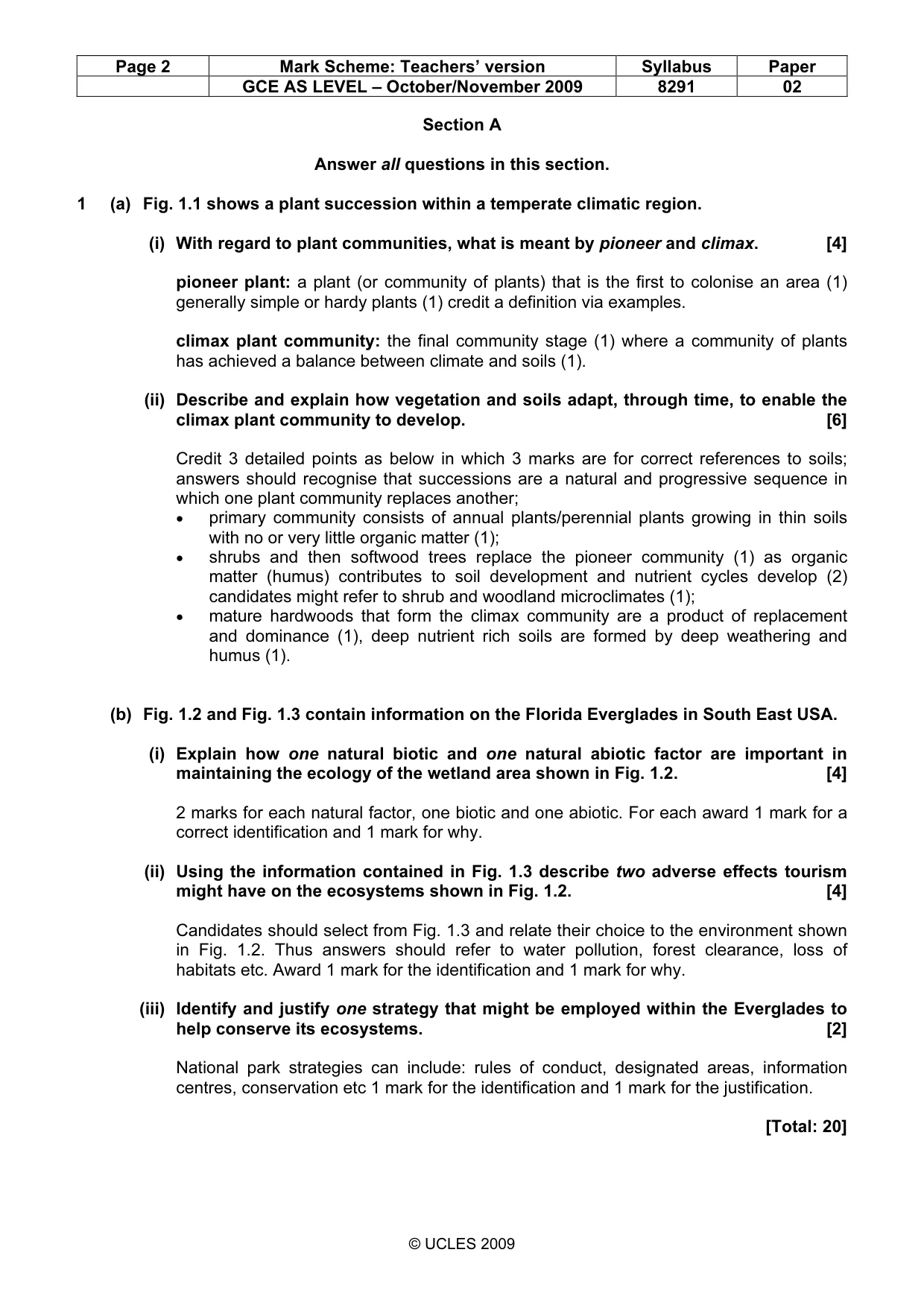Mark scheme, page 2 of 9