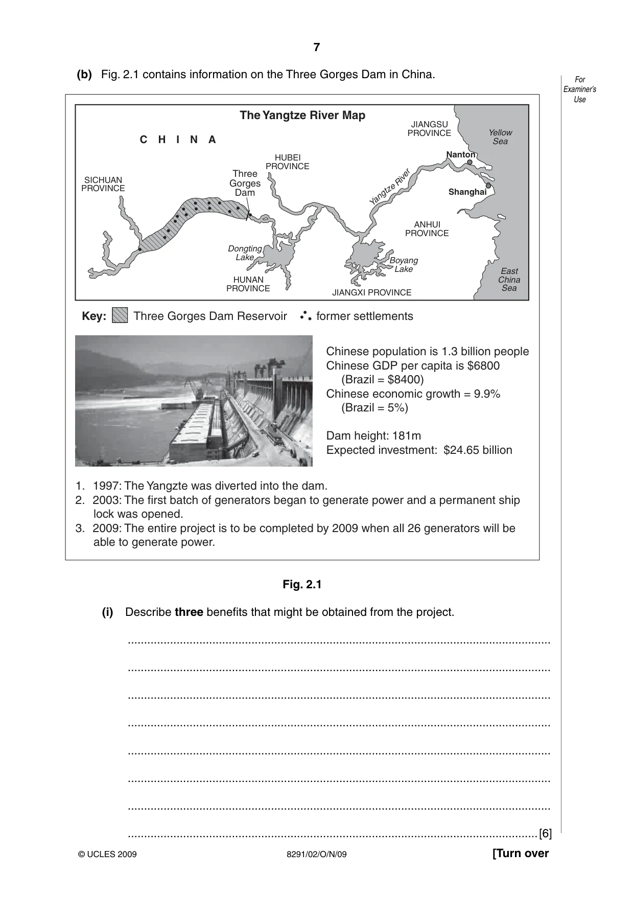 Cambridge A Level Environmental Management (AS only) 8291 2009 Oct/Nov Paper 2 · Variant 1 question paper, page 7 of 12