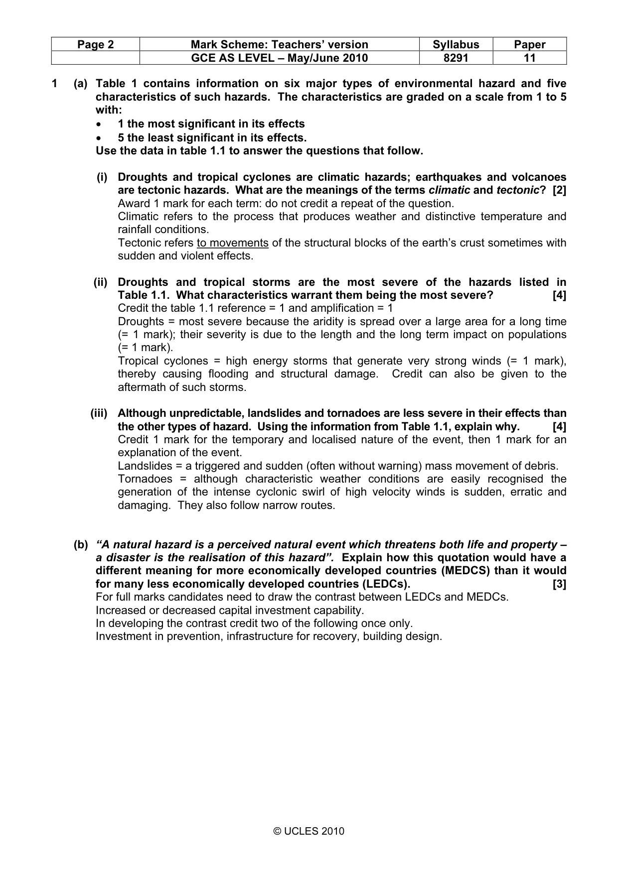 Mark scheme, page 2 of 10
