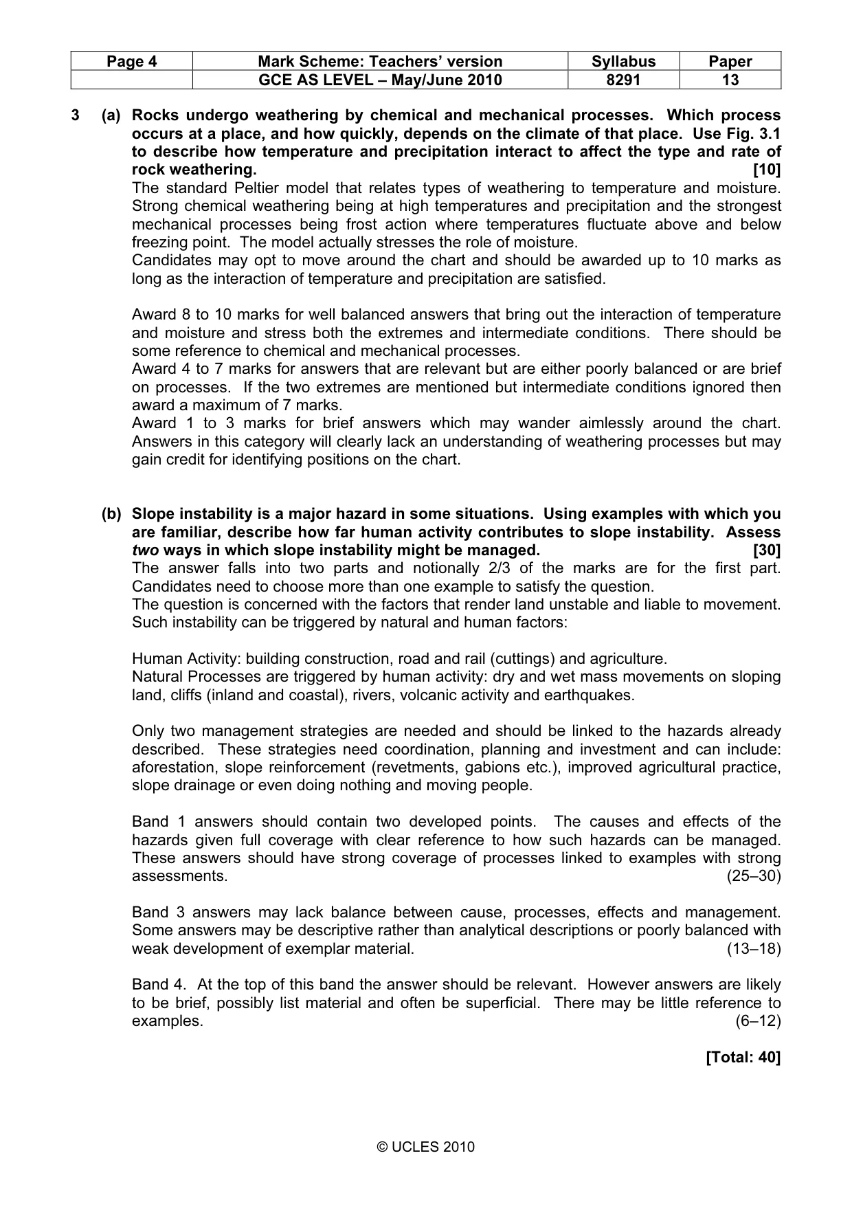 Mark scheme, page 4 of 8