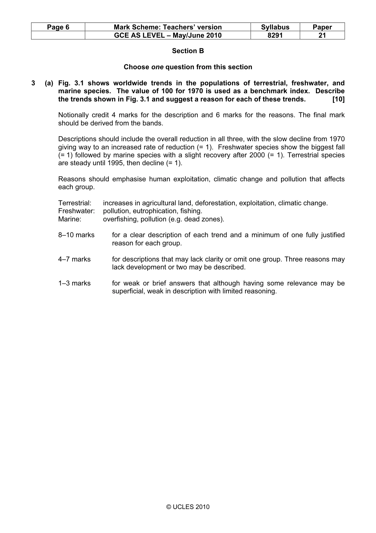 Mark scheme, page 6 of 12