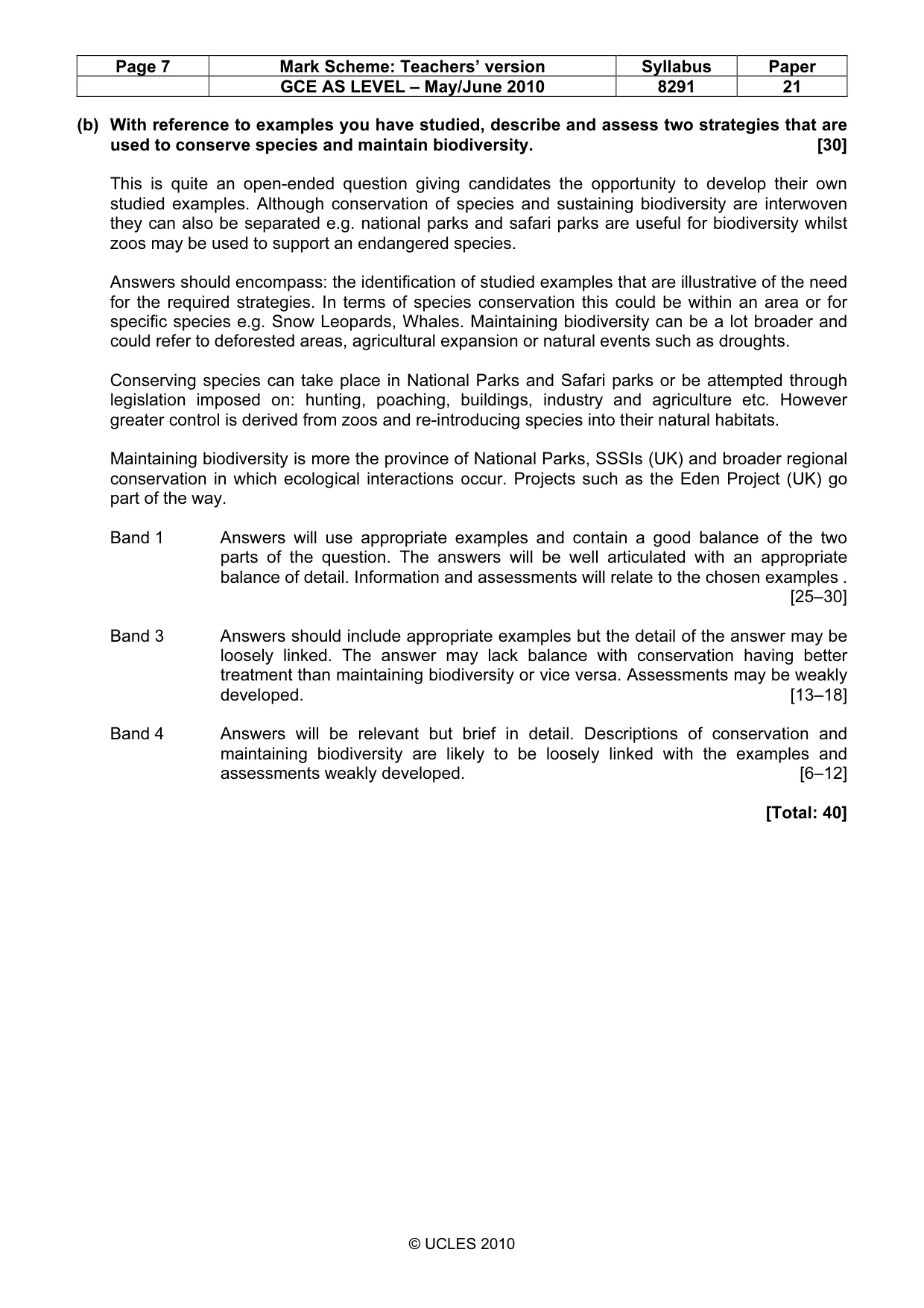Mark scheme, page 7 of 12