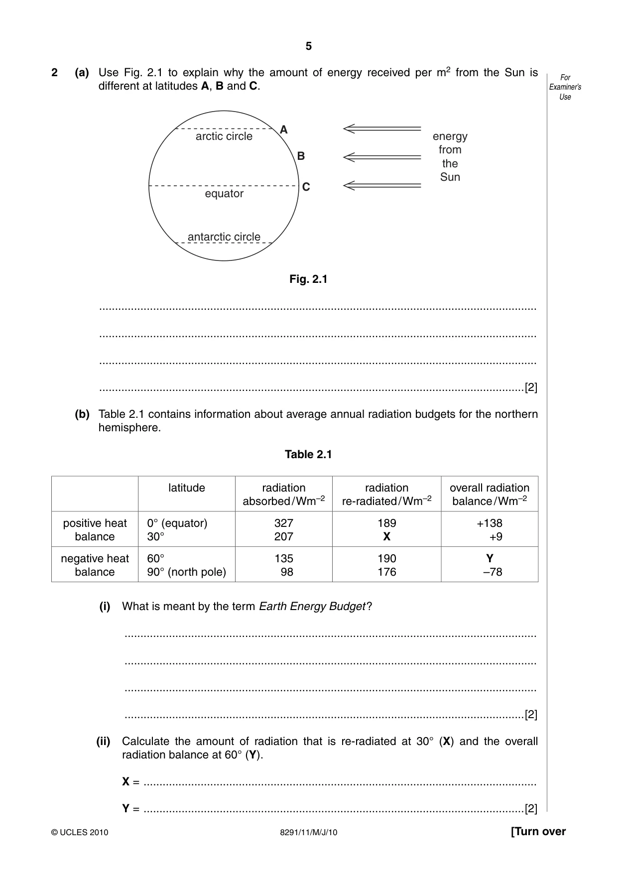 Cambridge A Level Environmental Management (AS only) 8291 2010 May/June Paper 1 · Variant 1 question paper, page 5 of 12