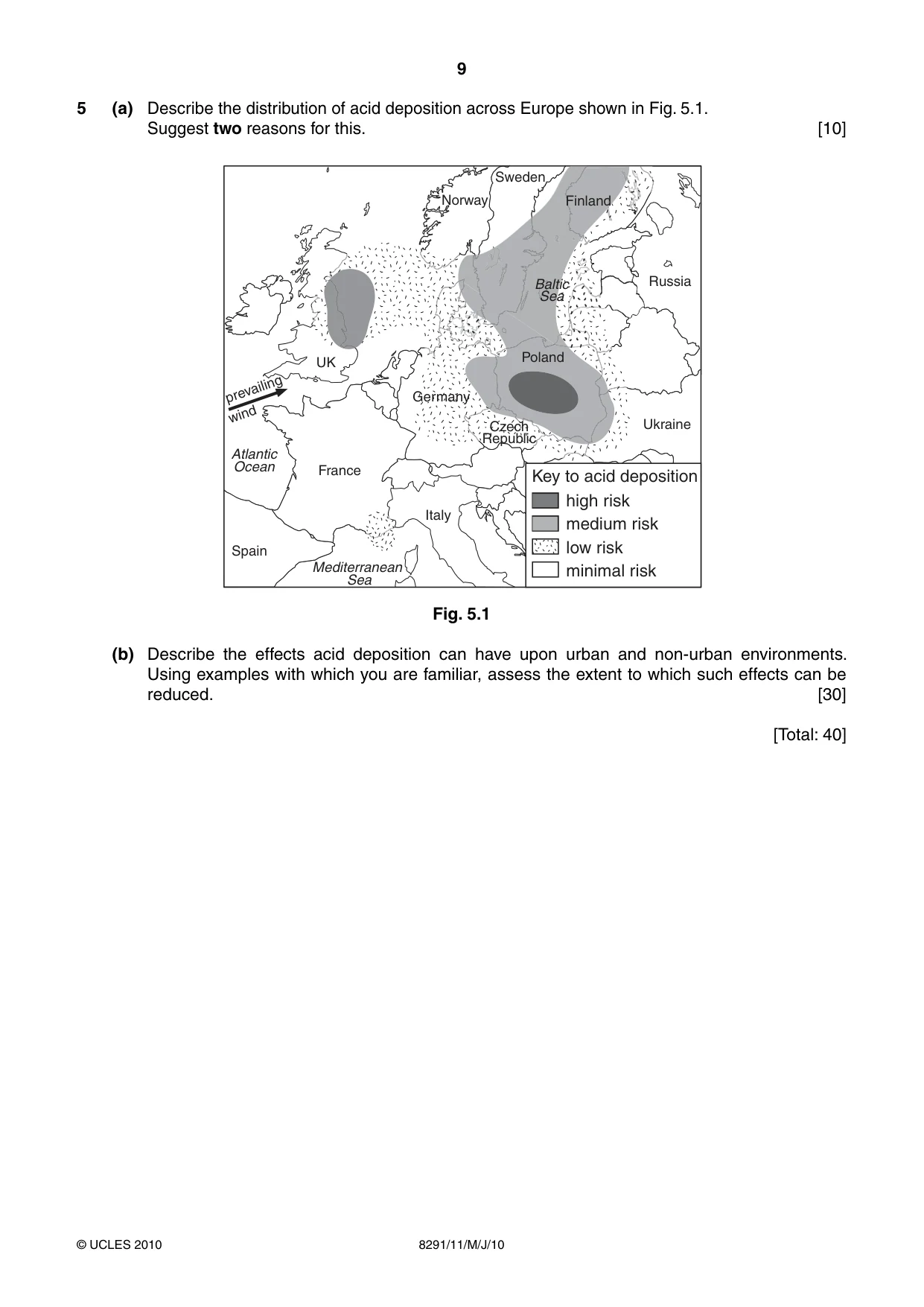 Cambridge A Level Environmental Management (AS only) 8291 2010 May/June Paper 1 · Variant 1 question paper, page 9 of 12