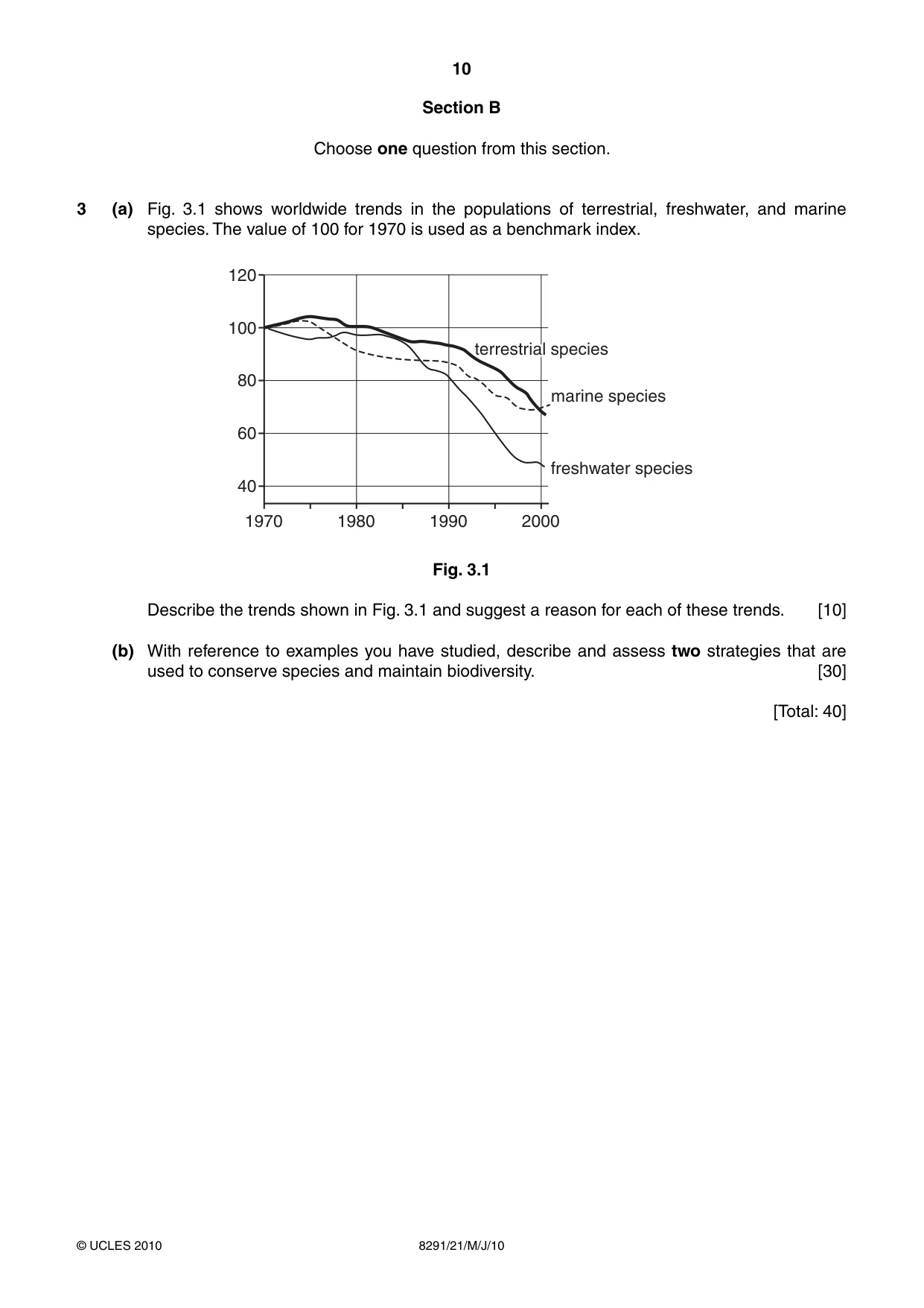 Cambridge A Level Environmental Management (AS only) 8291 2010 May/June Paper 2 · Variant 1 question paper, page 10 of 12