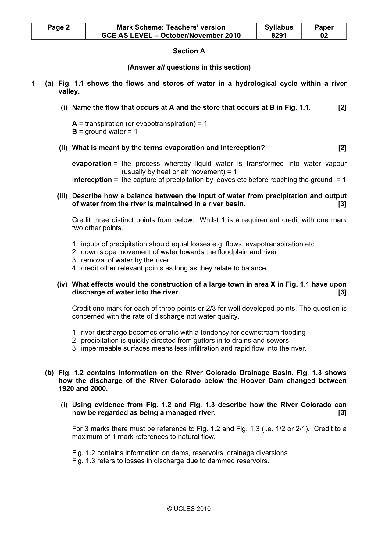 Mark scheme, page 2 of 10