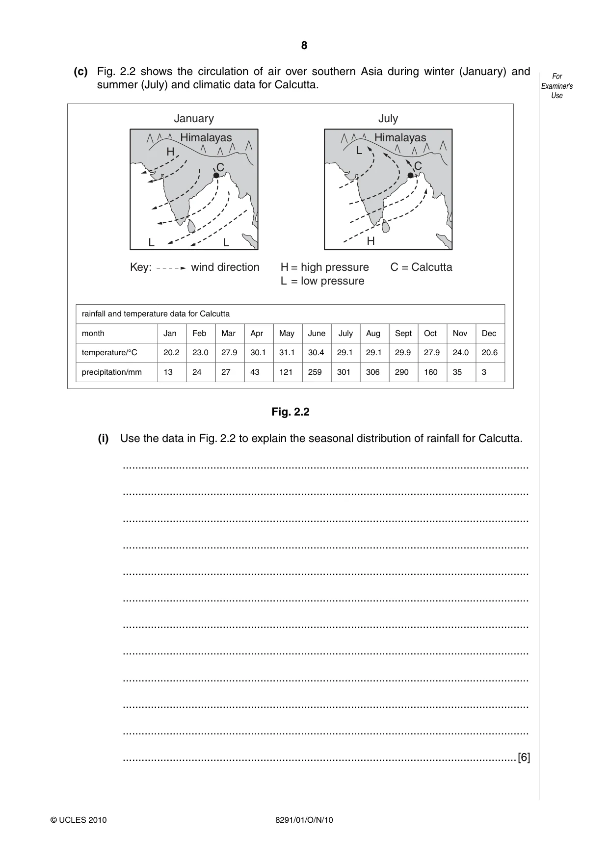 Cambridge A Level Environmental Management (AS only) 8291 2010 Oct/Nov Paper 1 · Variant 1 question paper, page 8 of 12