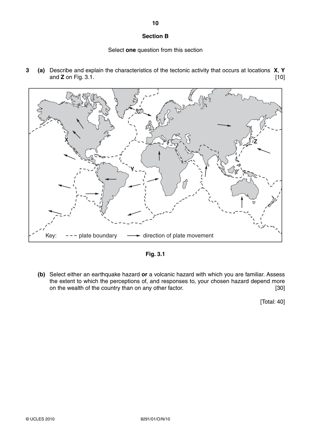 Cambridge A Level Environmental Management (AS only) 8291 2010 Oct/Nov Paper 1 · Variant 1 question paper, page 10 of 12