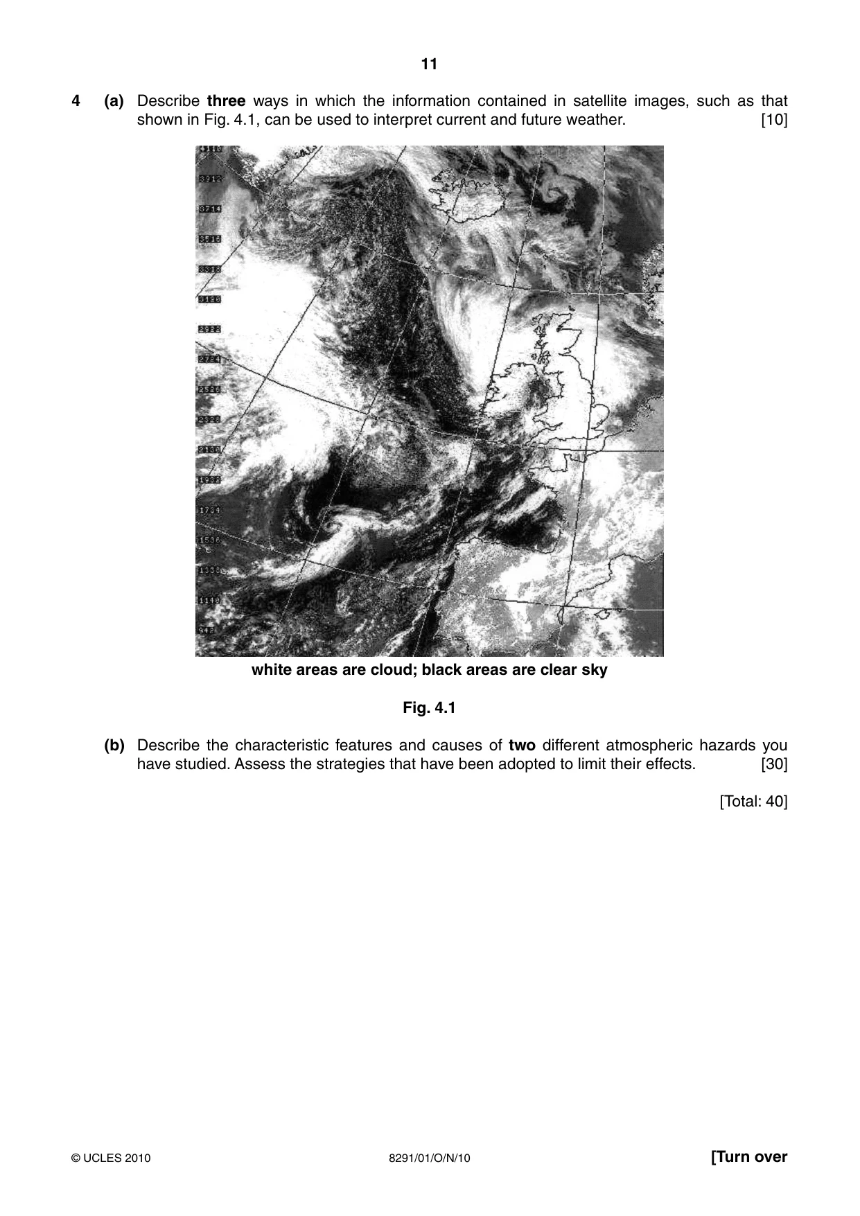 Cambridge A Level Environmental Management (AS only) 8291 2010 Oct/Nov Paper 1 · Variant 1 question paper, page 11 of 12
