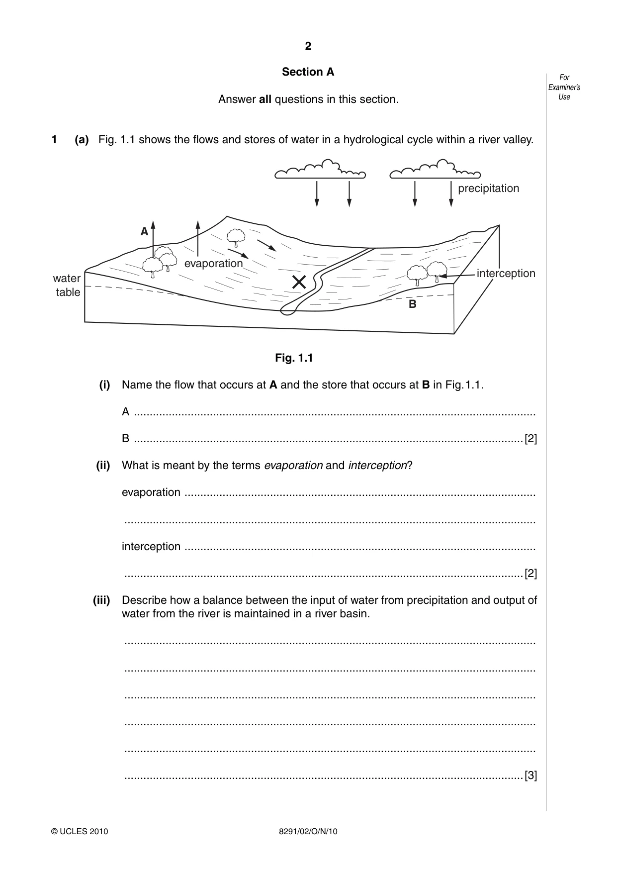 Cambridge A Level Environmental Management (AS only) 8291 2010 Oct/Nov Paper 2 · Variant 1 question paper, page 2 of 12