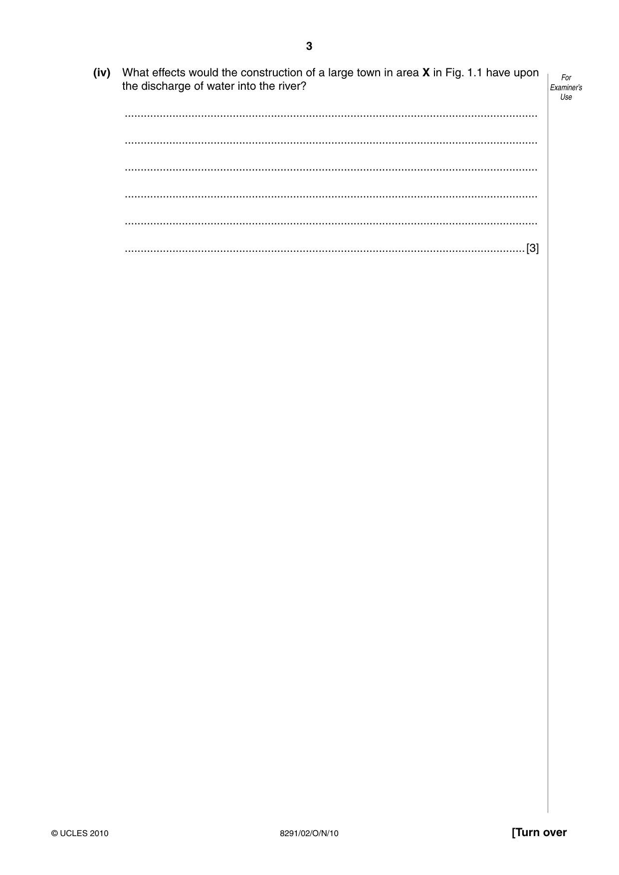 Cambridge A Level Environmental Management (AS only) 8291 2010 Oct/Nov Paper 2 · Variant 1 question paper, page 3 of 12