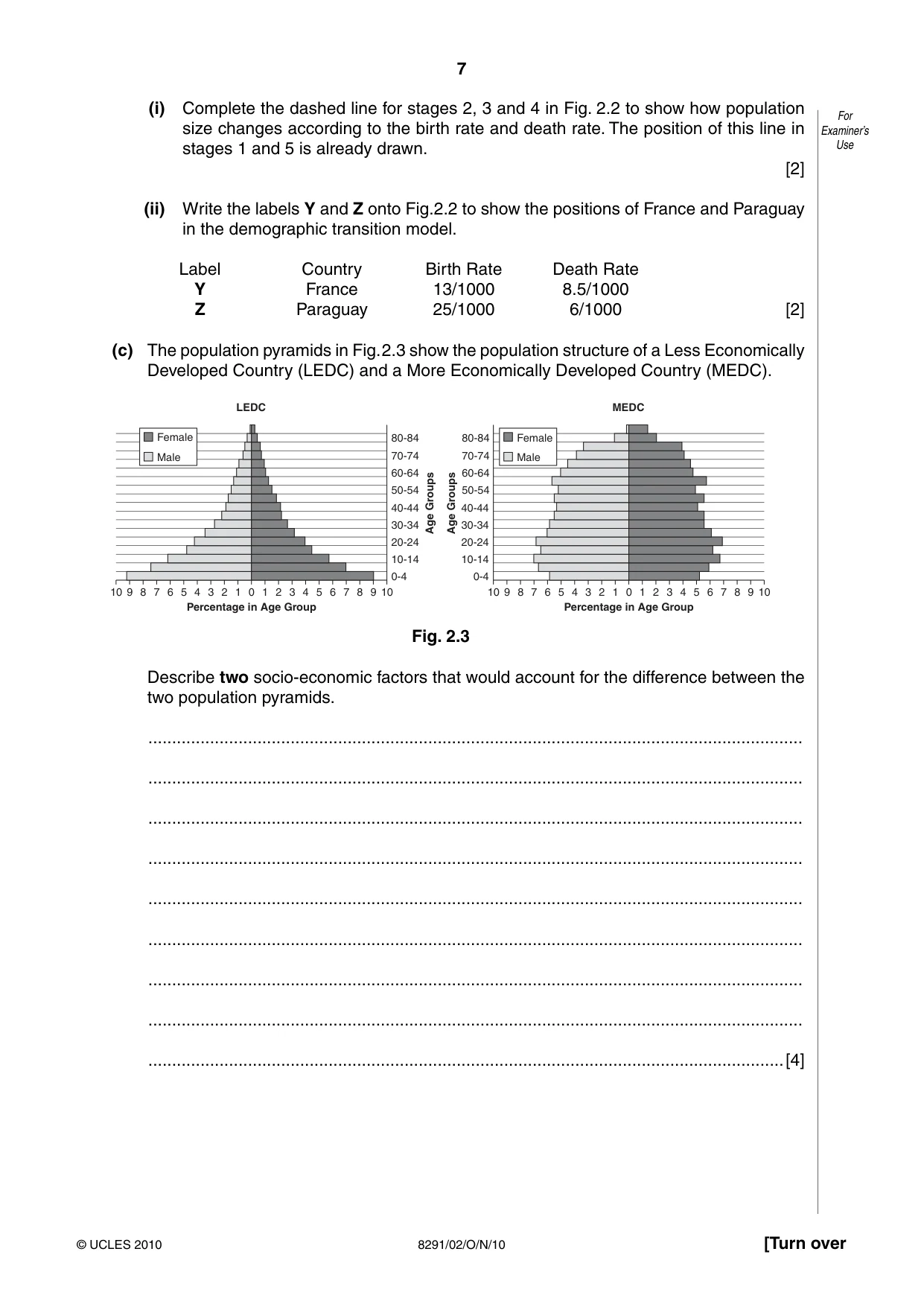 Cambridge A Level Environmental Management (AS only) 8291 2010 Oct/Nov Paper 2 · Variant 1 question paper, page 7 of 12