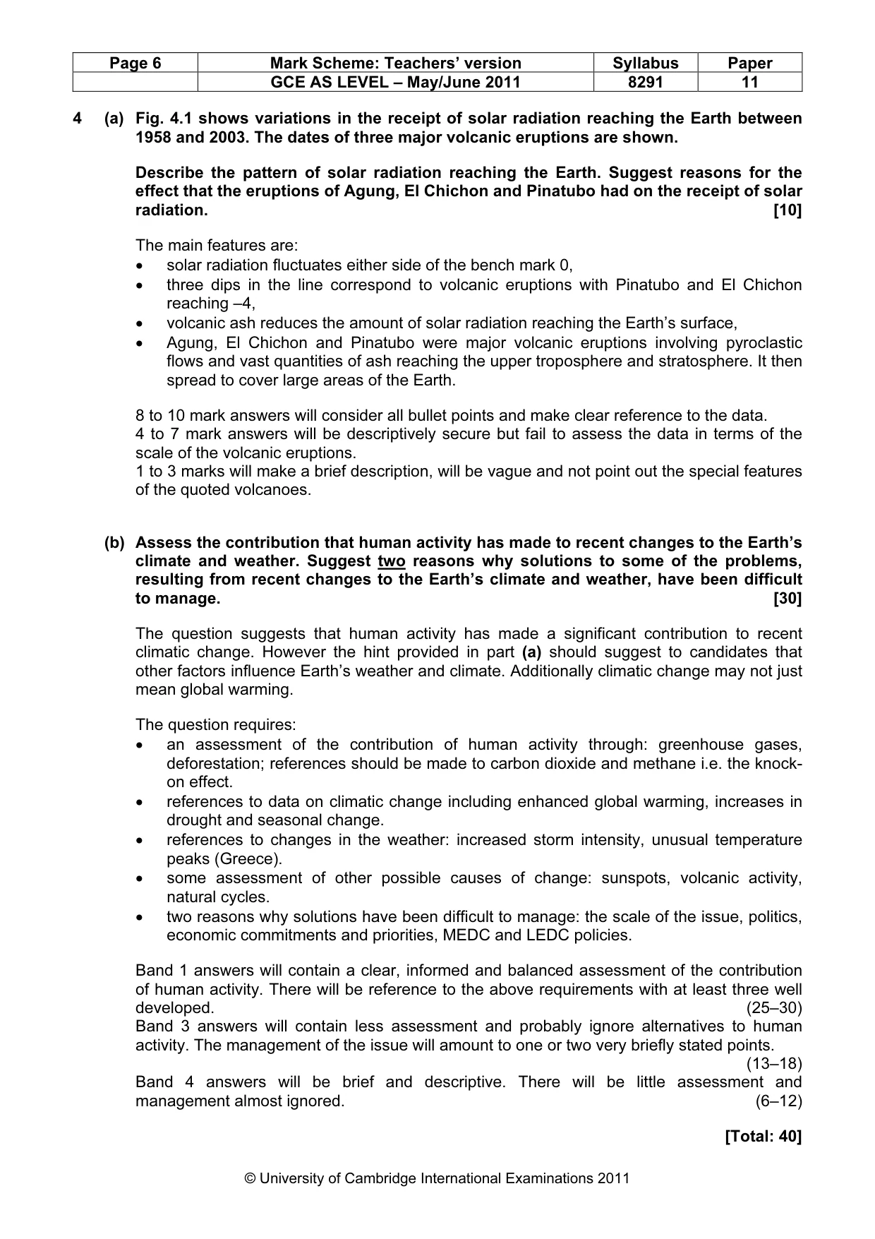 Mark scheme, page 6 of 10