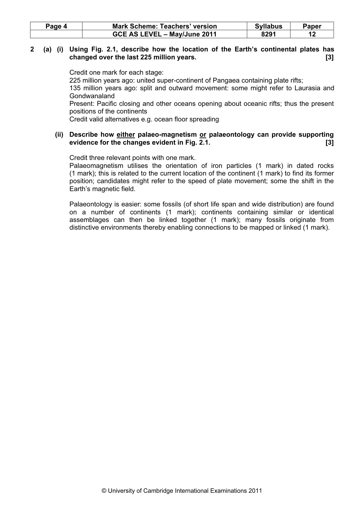 Mark scheme, page 4 of 10